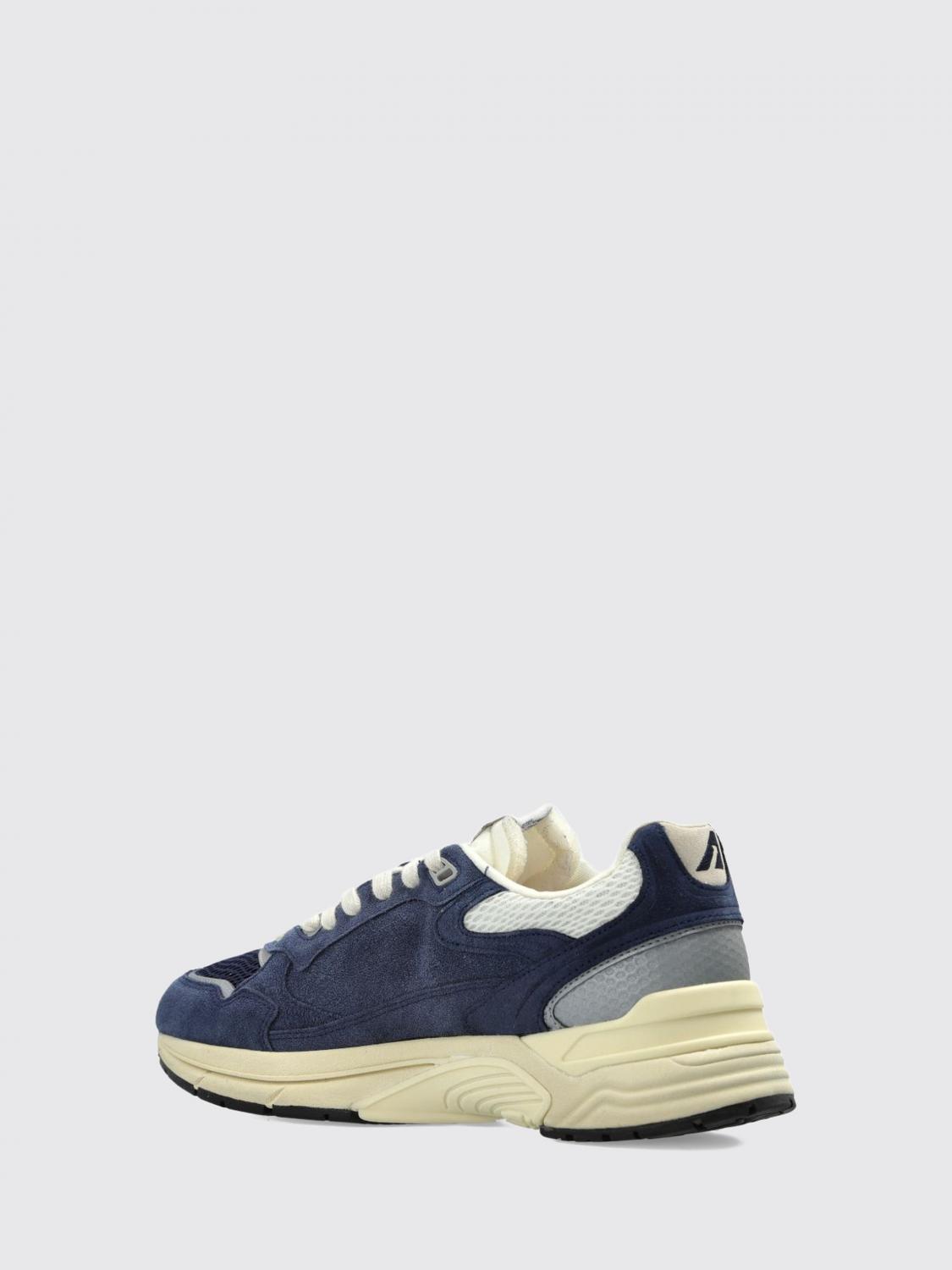 AUTRY SNEAKERS: Autry Hyperway Bicolour Leather and Mesh Low-Top Sneakers, Navy - Img 2