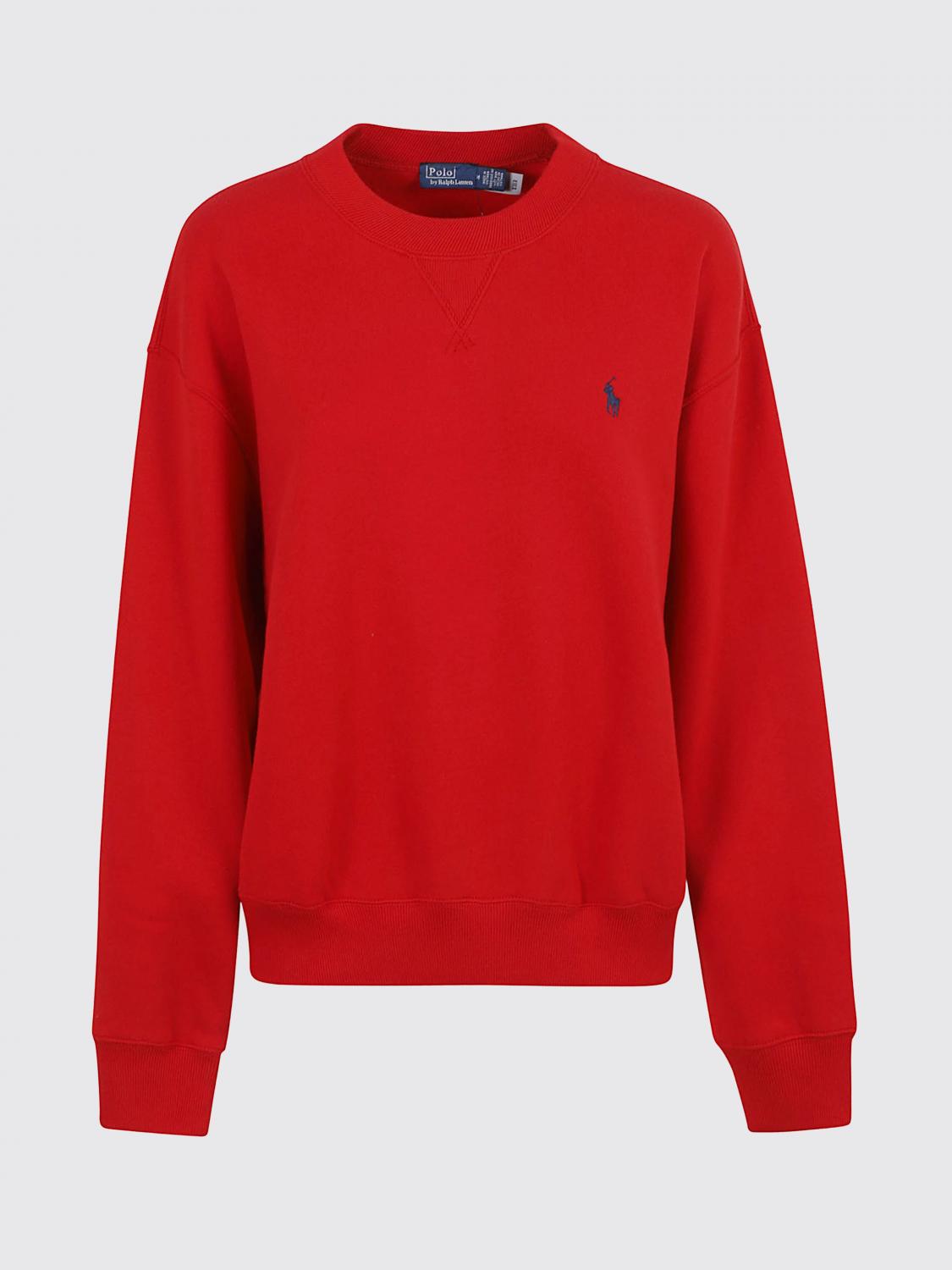 POLO RALPH LAUREN PULLOVER: Rundhals-Sweatshirt aus Baumwollmischung mit gesticktem Logo Polo Ralph Lauren, Rot - Img 2