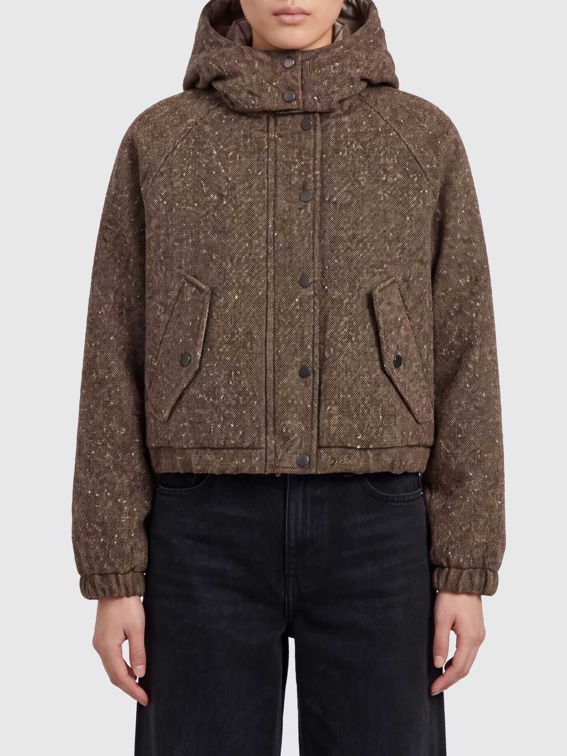 BRUNELLO CUCINELLI JACKET: Jacket woman Brunello Cucinelli, Brown - Img 1