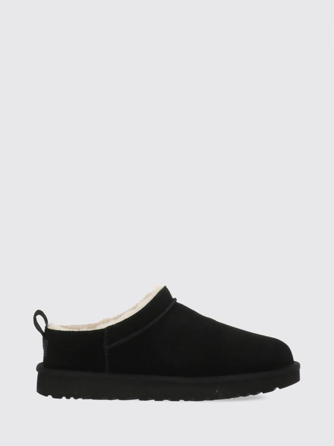 UGG BOTTES: Bottines Classic Micro UGG en daim déperlant à semelle plateforme, Noir - Img 1