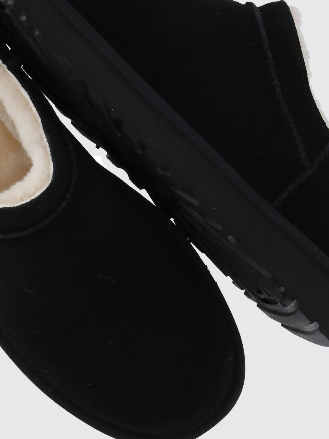 UGG BOTTES: Bottines Classic Micro UGG en daim déperlant à semelle plateforme, Noir - Img 5