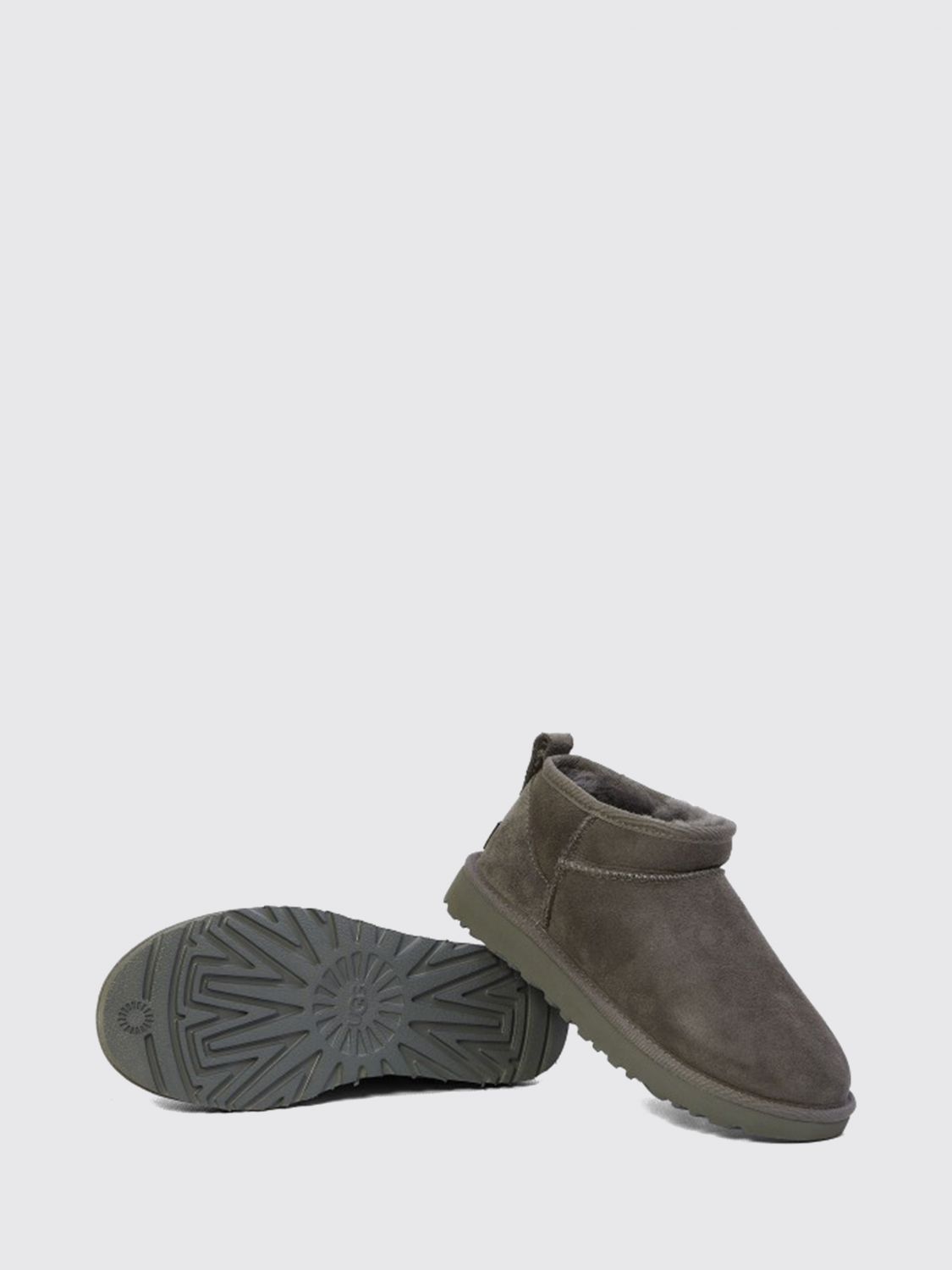 UGG BOTTES: Bottines Classic Ultra Mini UGG platform en daim imperméable, Gris - Img 3