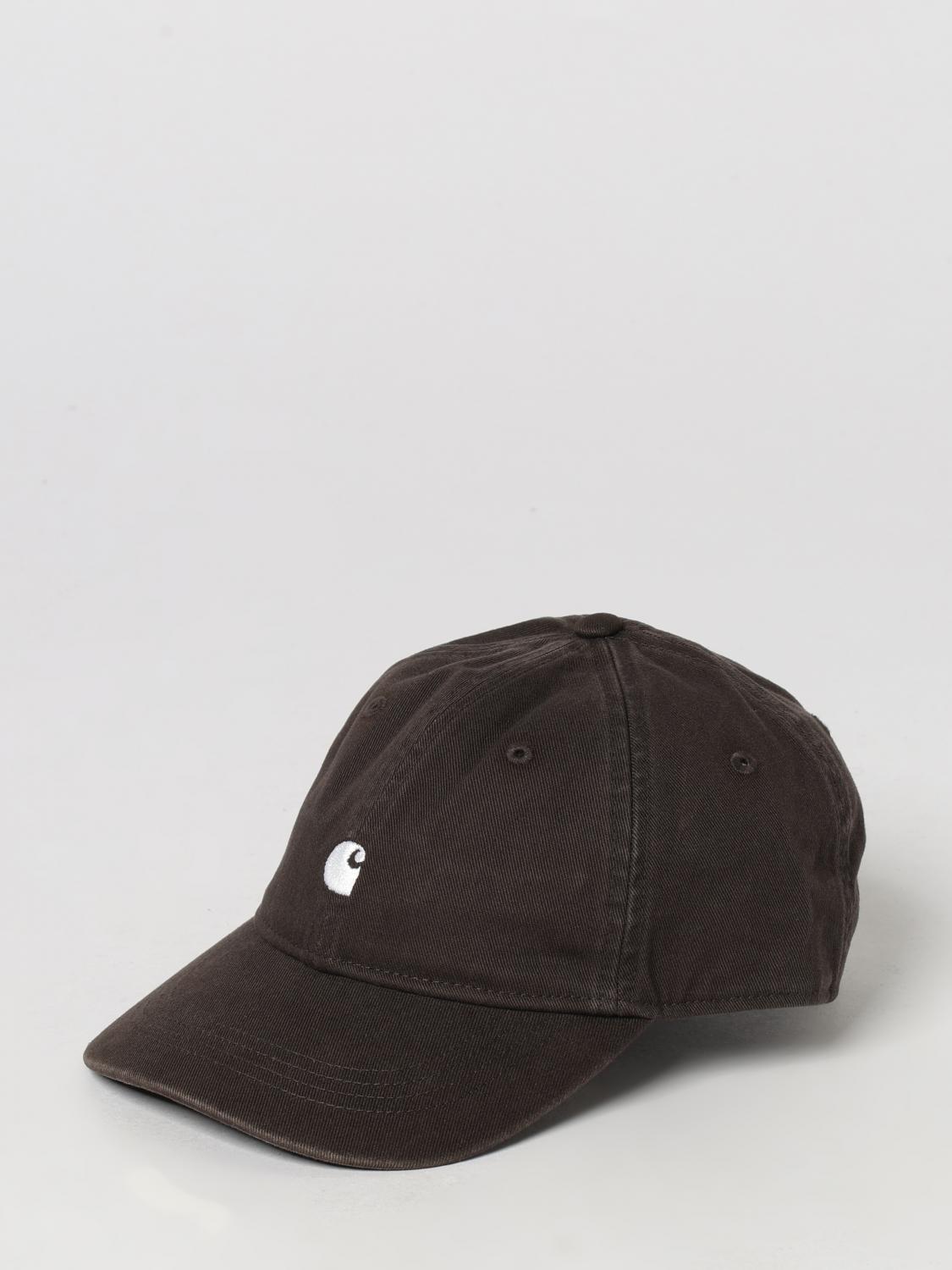 CARHARTT WIP HAT: Carhartt Wip Cotton Baseball Cap with Embroidered Logo and Adjustable Back Strap, Brown - Img 1