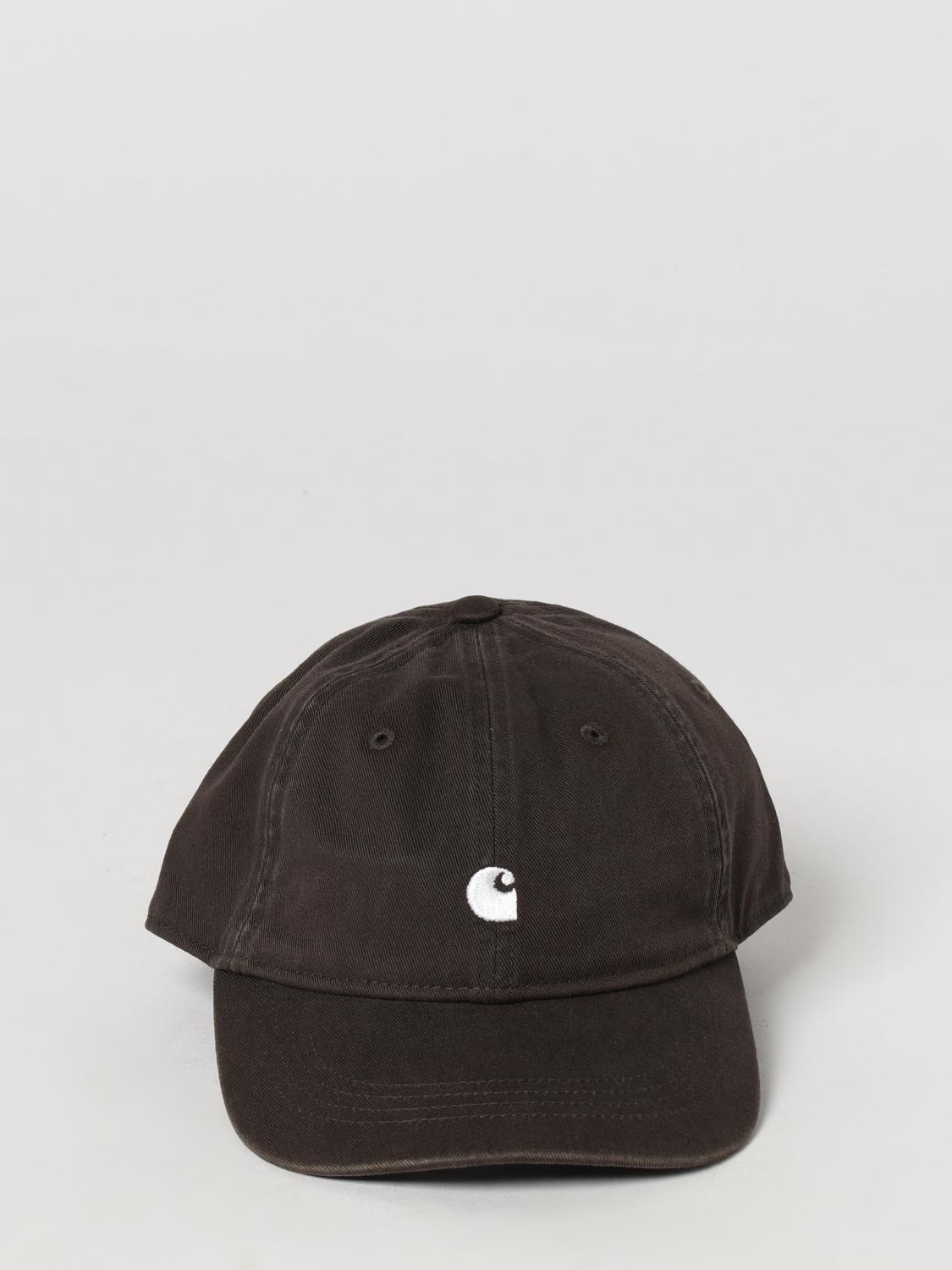 CARHARTT WIP HAT: Carhartt Wip Cotton Baseball Cap with Embroidered Logo and Adjustable Back Strap, Brown - Img 2
