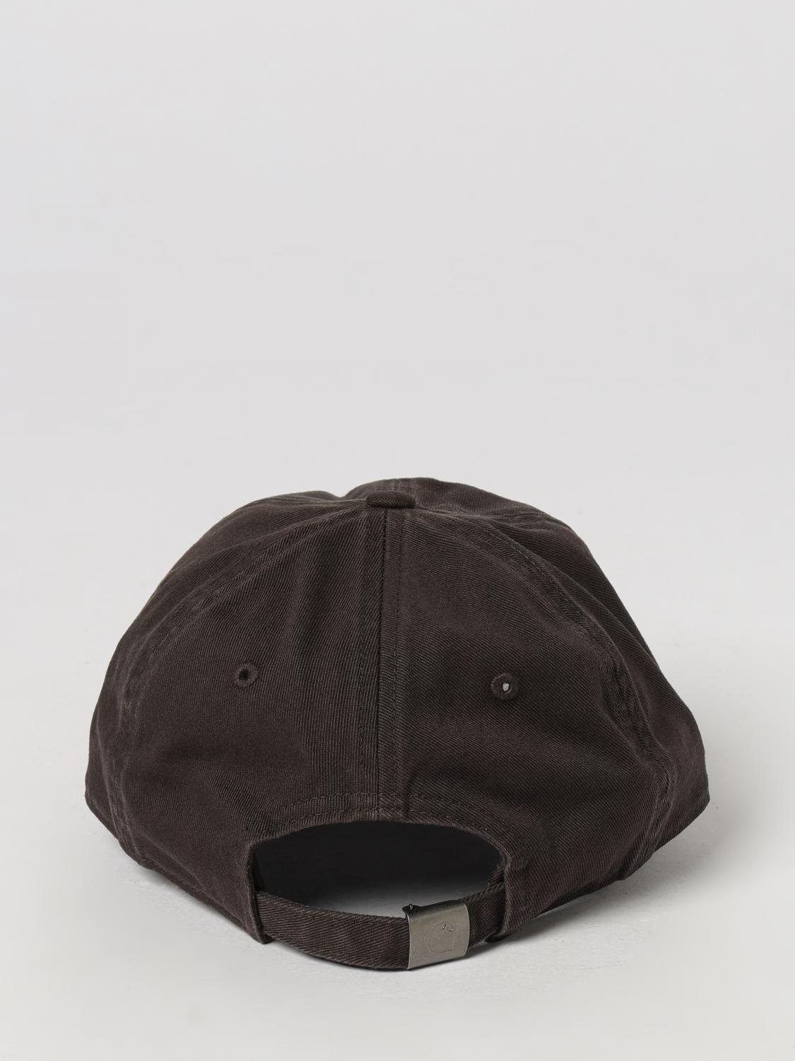 CARHARTT WIP HAT: Carhartt Wip Cotton Baseball Cap with Embroidered Logo and Adjustable Back Strap, Brown - Img 3