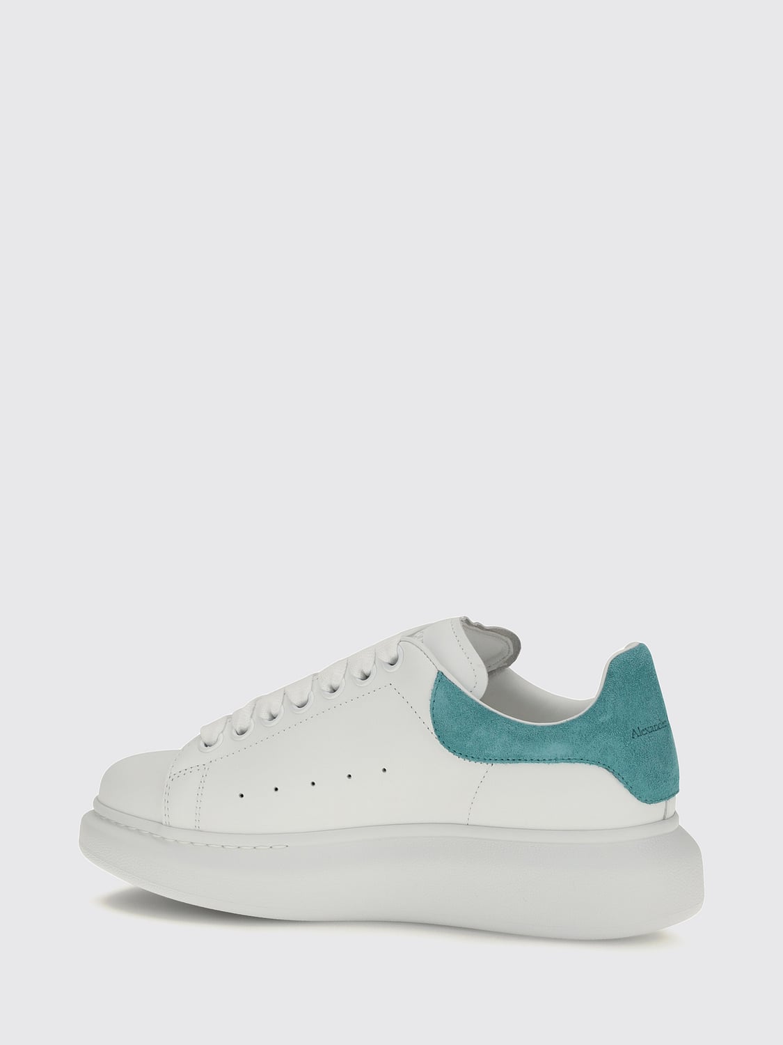 MCQUEEN SNEAKERS: Sneakers Oversize McQueen in pelle di vitello e suede con suola chunky bicolor, Panna - Img 3