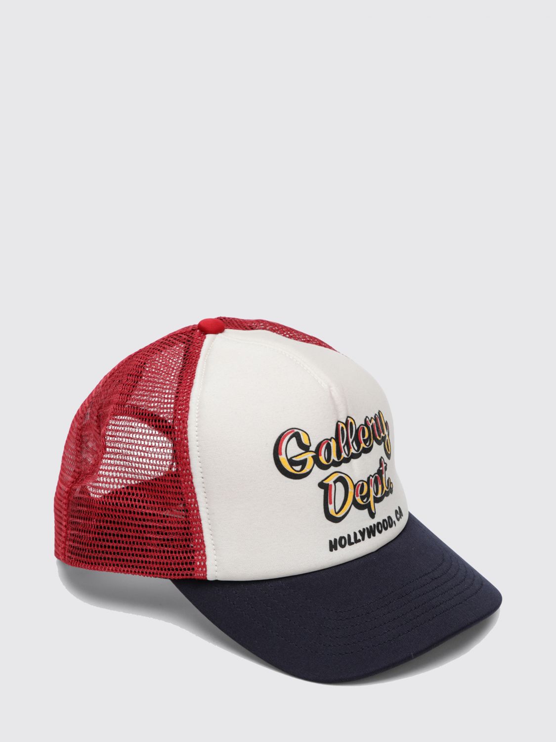 GALLERY DEPT. 帽子: GALLERY DEPT. コントラストロゴ コットン&メッシュ ベースボールキャップ, ブルー - Img 1