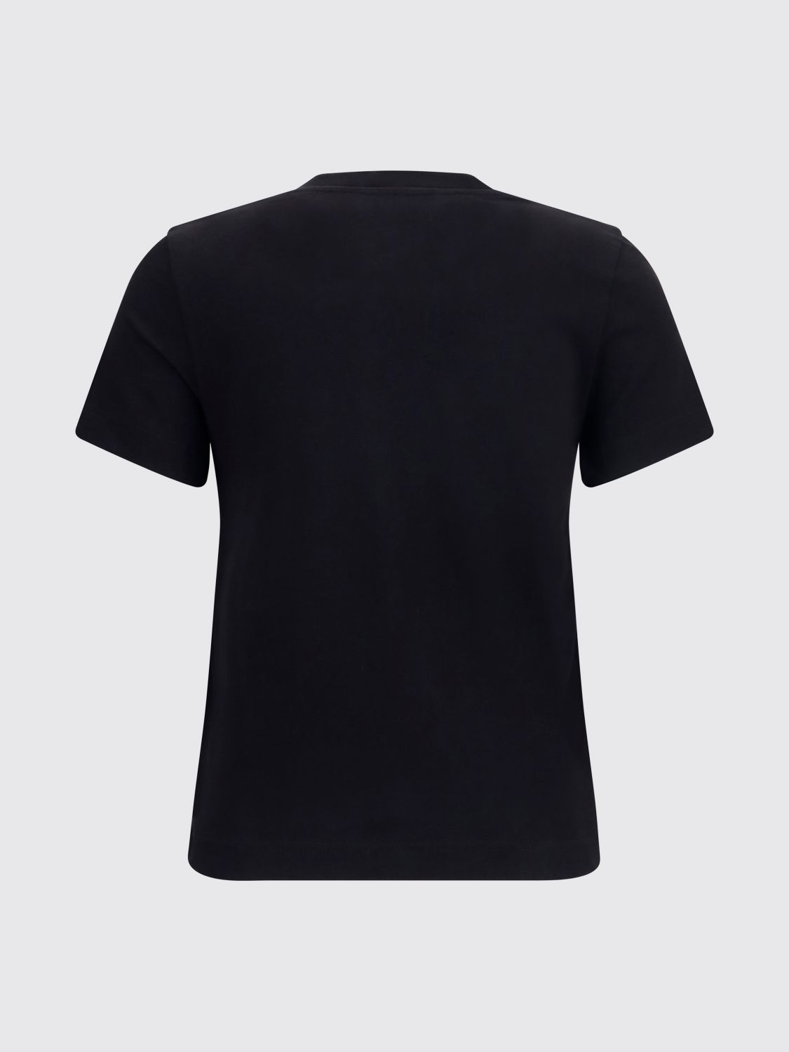 JACQUEMUS CAMISETA: Camiseta Jacquemus de manga corta en algodón elástico con cuello redondo, Negro - Img 3