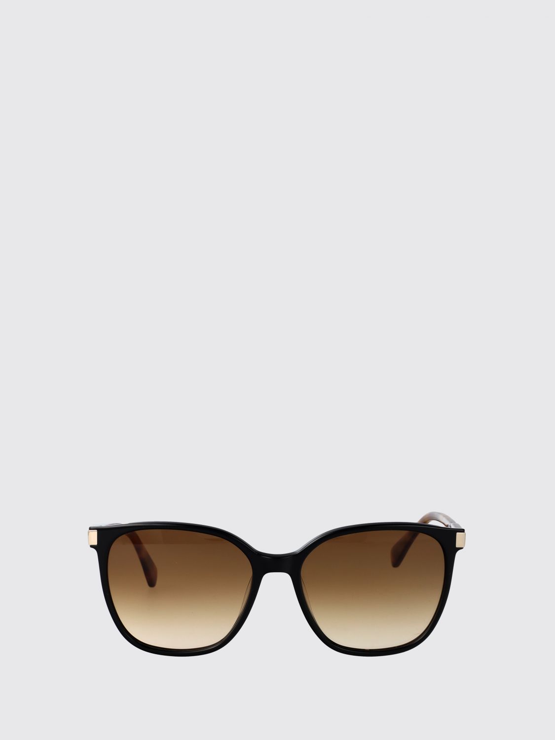 LONGCHAMP GAFAS DE SOL: Gafas de sol oversize Longchamp de carey en forma de lágrima con logo, Negro - Img 2