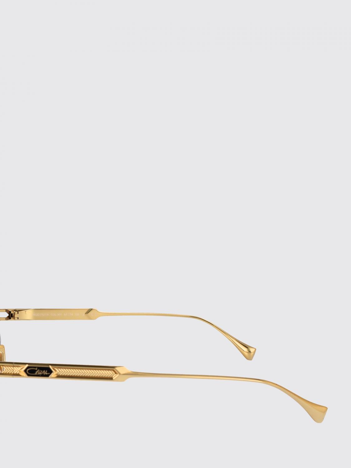 CAZAL SUNGLASSES: Cazal Rectangular Aviator Titanium Sunglasses with Metal Bridge, Grey 1 - Img 3