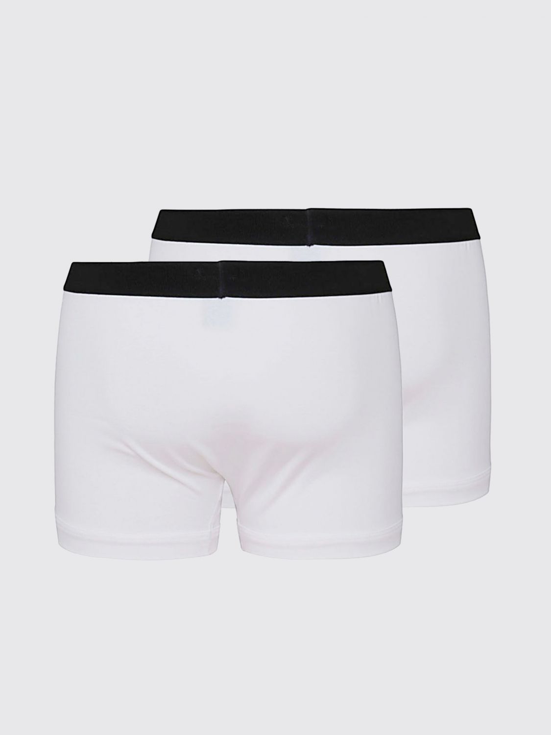 TOM FORD INTIMO: Set di due boxer Tom Ford in cotone stretch con fascia logata, Bianco - Img 2