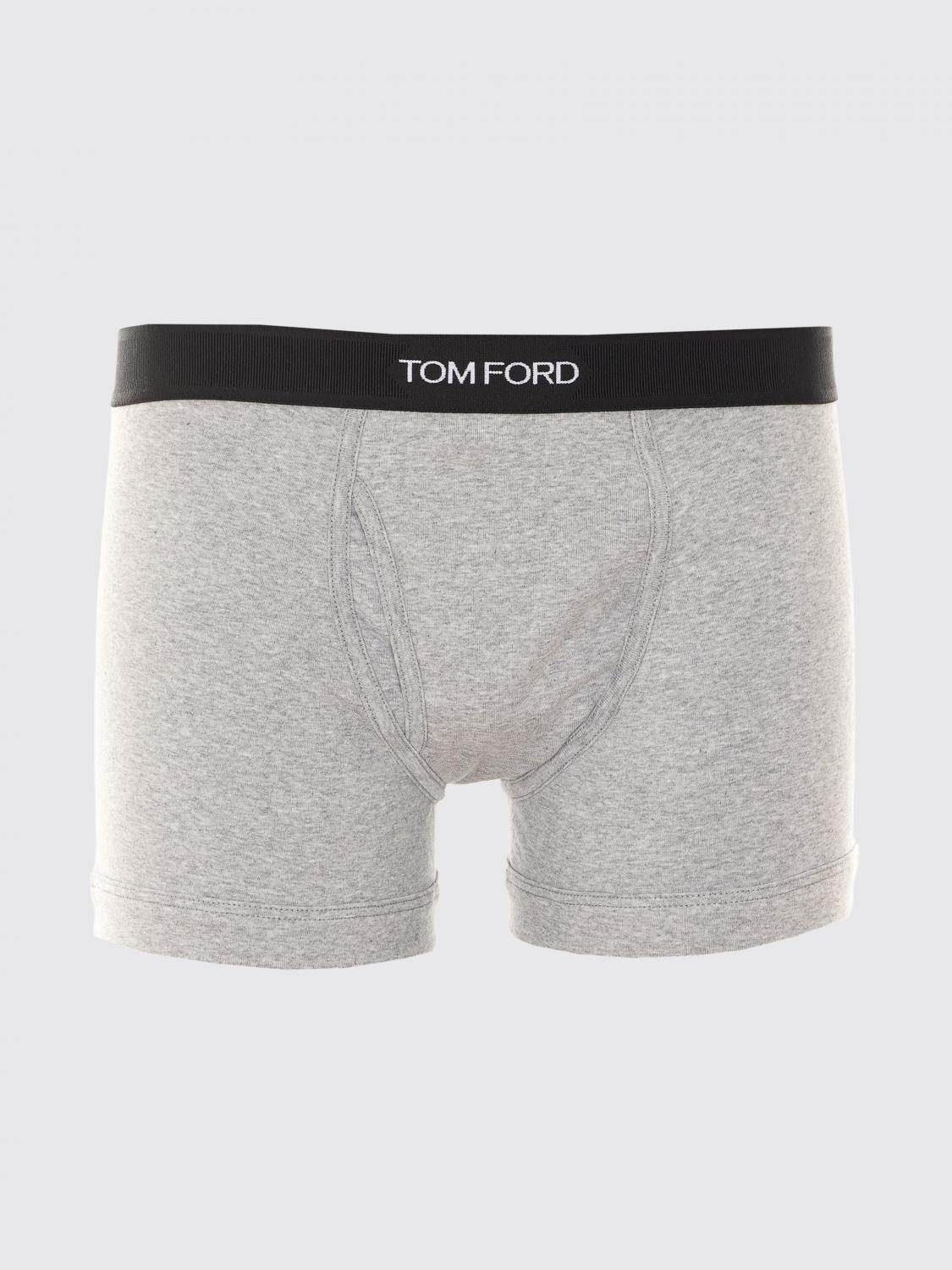 TOM FORD ROPA INTERIOR: Set de dos bóxers Tom Ford de algodón elástico con cinturilla con logo, Negro 1 - Img 2