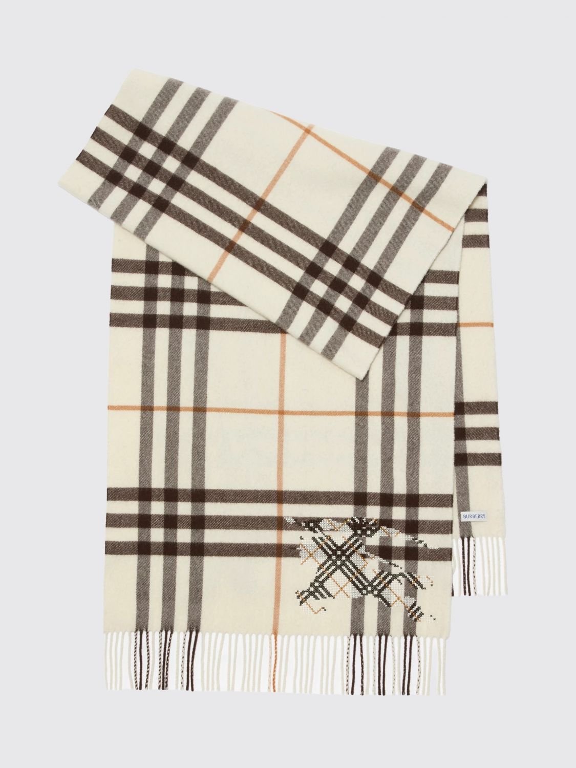 BURBERRY スカーフ: スカーフ メンズ Burberry, ホワイト - Img 3