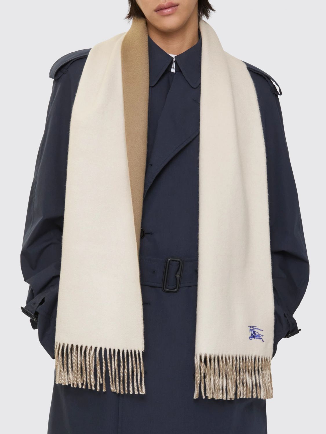 BURBERRY SCARF: Scarf men Burberry, Grey - Img 2