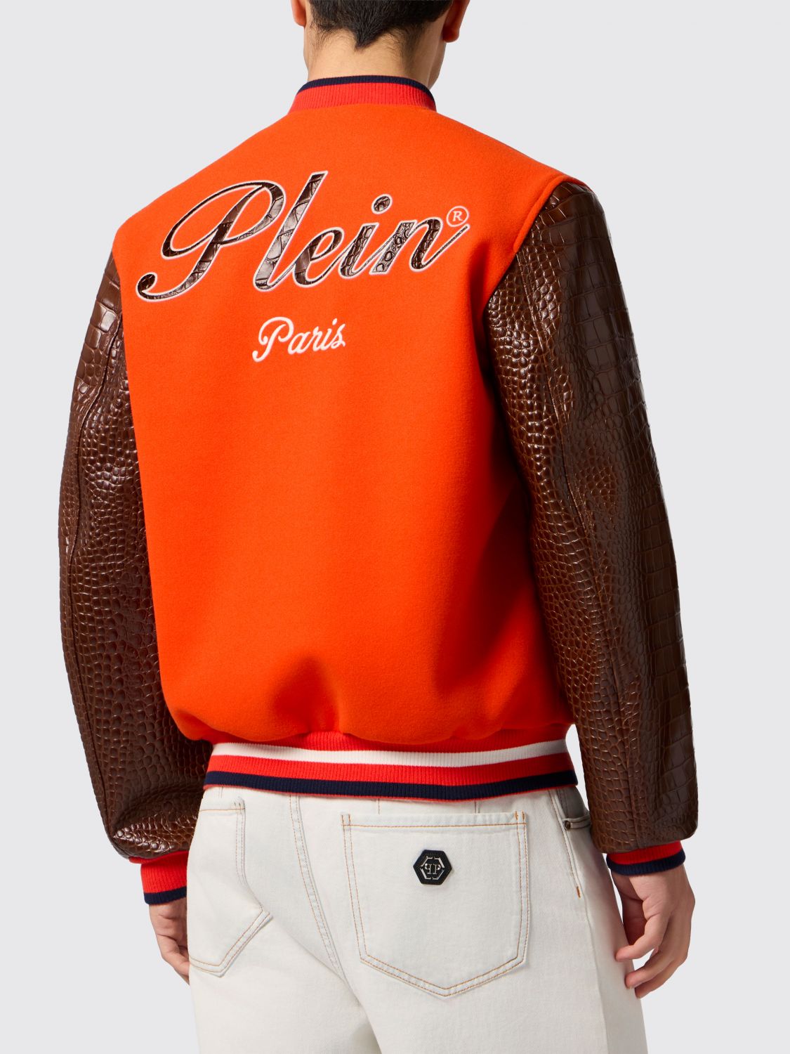 PHILIPP PLEIN 外套: 外套 男士 Philipp Plein, 橙色 - Img 3
