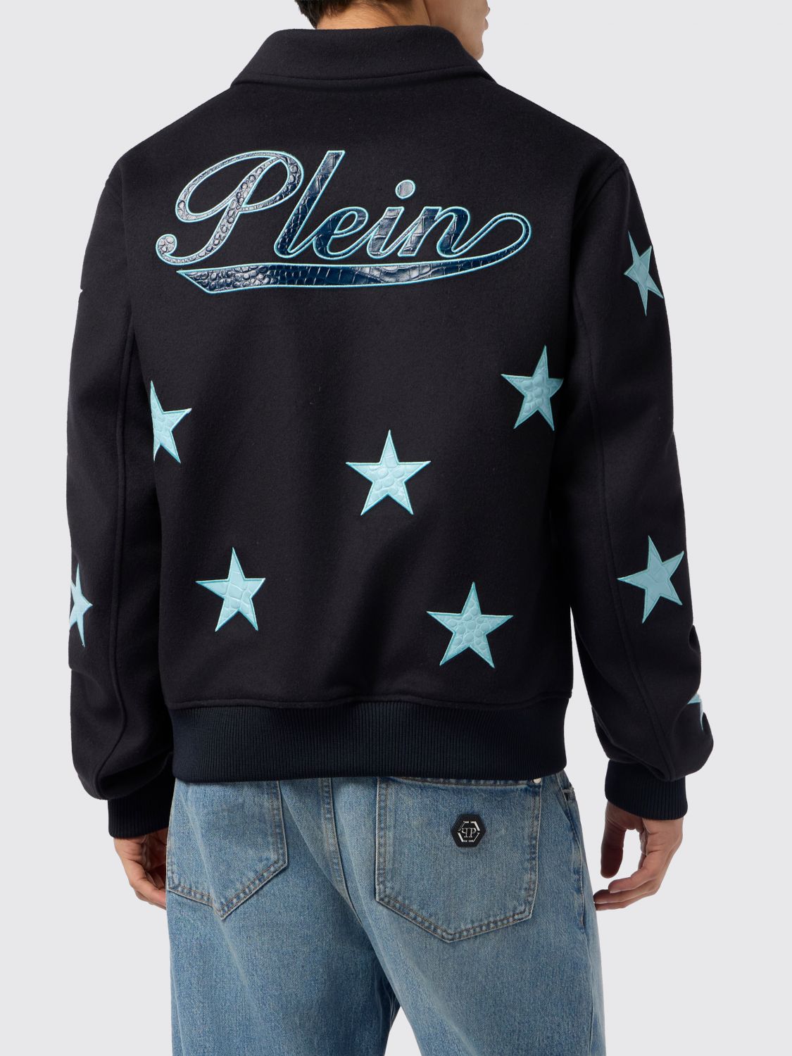 PHILIPP PLEIN 外套: 外套 男士 Philipp Plein, 蓝色 - Img 3