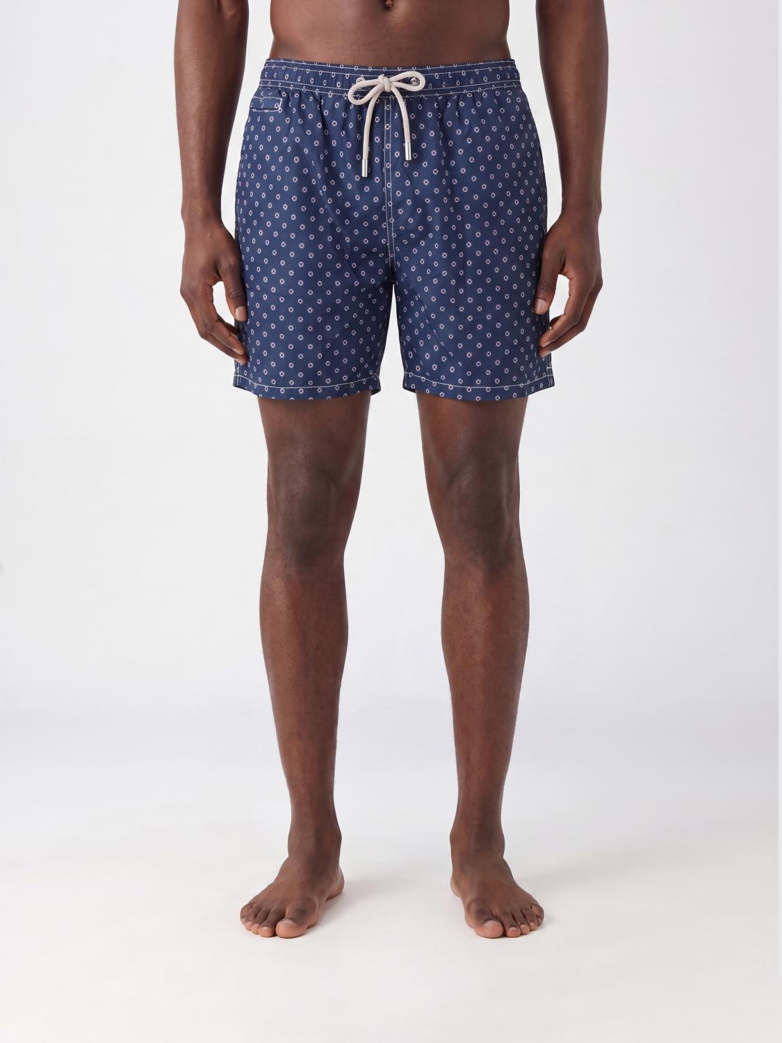MC2 SAINT BARTH BADEMODE: Badeshorts mit Grafikprint und Kordelzugbund MC2 Saint Barth, Marine - Img 1