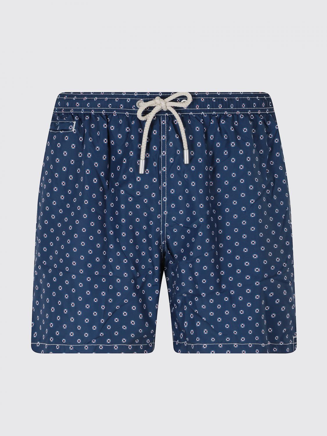 MC2 SAINT BARTH BADEMODE: Badeshorts mit Grafikprint und Kordelzugbund MC2 Saint Barth, Marine - Img 2