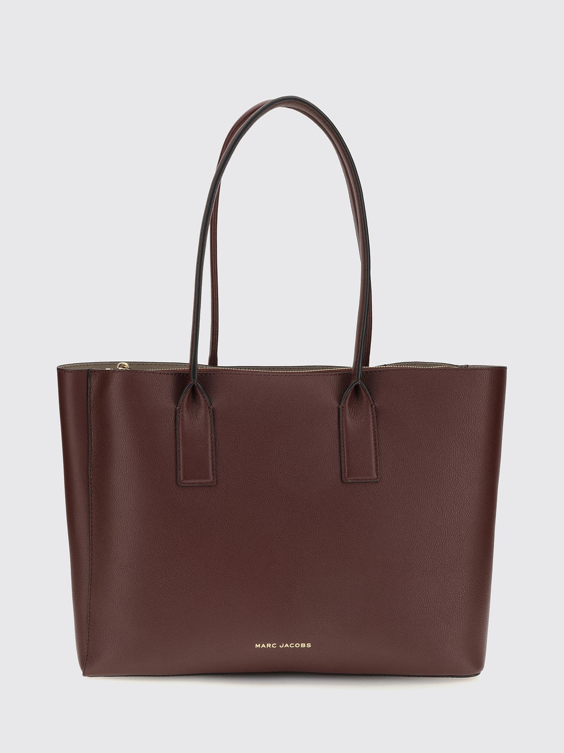 MARC JACOBS TRAGETASCHE: Pop J Marc Work Tote Bag von Marc Jacobs aus Leder mit Double J-Logo, Burgunderrot - Img 1