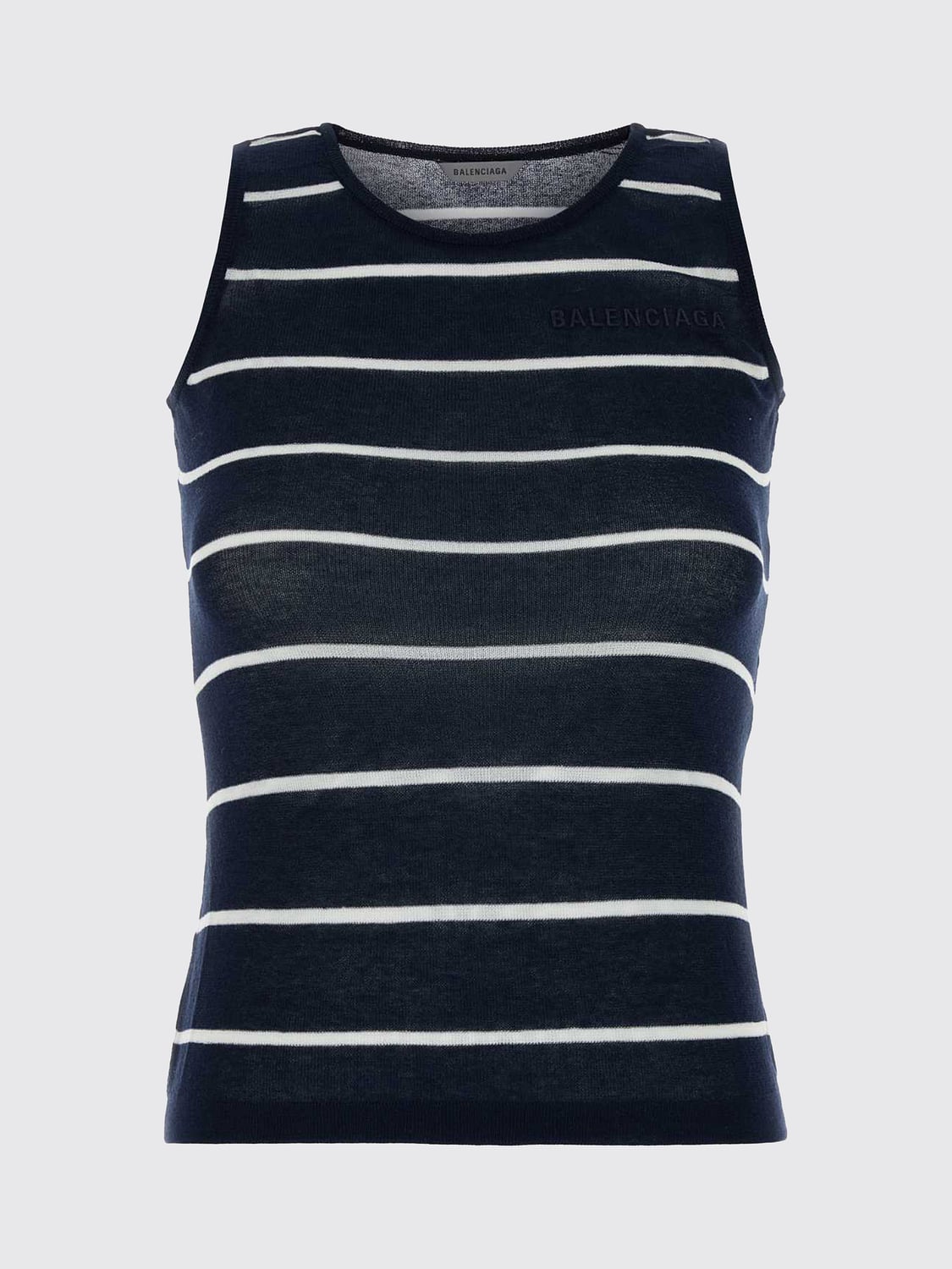 BALENCIAGA PULL: Pull femme Balenciaga, Bleu Marine - Img 2