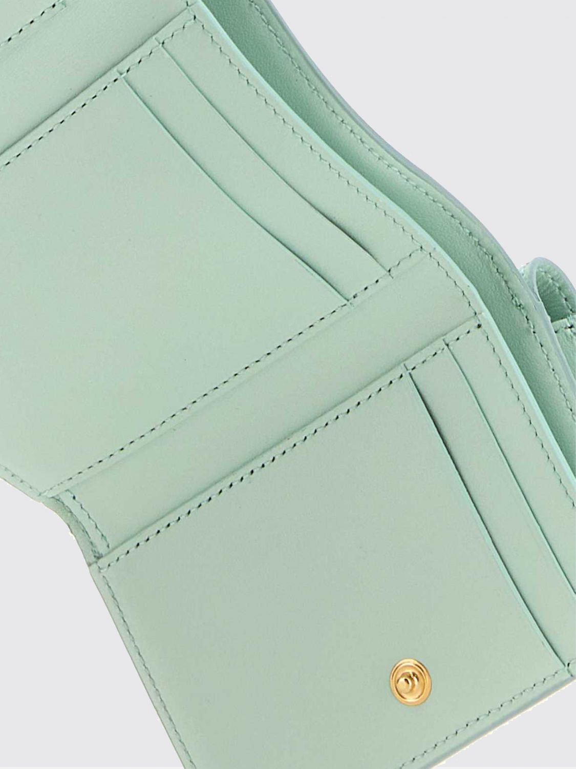 FENDI GELDBÖRSE: FF Diamonds Tri-Fold Portemonnaie Fendi aus genarbtem Leder mit Monogramm, Braun - Img 2