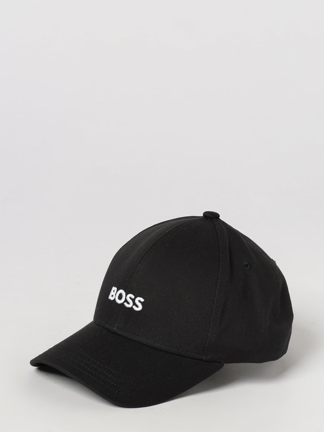 BOSS HAT: Boss Cotton Twill Baseball Cap with Embroidered Logo and Adjustable Strap, Black - Img 1