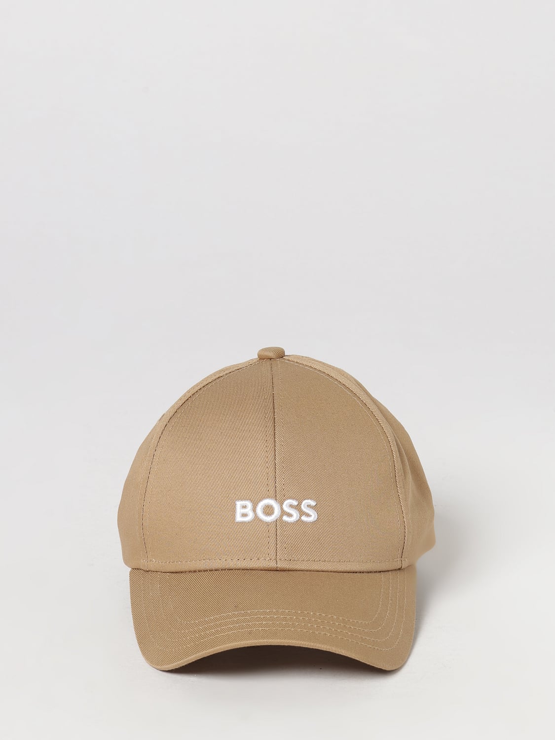 BOSS HAT: Boss Cotton Twill Baseball Cap with Embroidered Logo and Adjustable Strap, Beige - Img 2