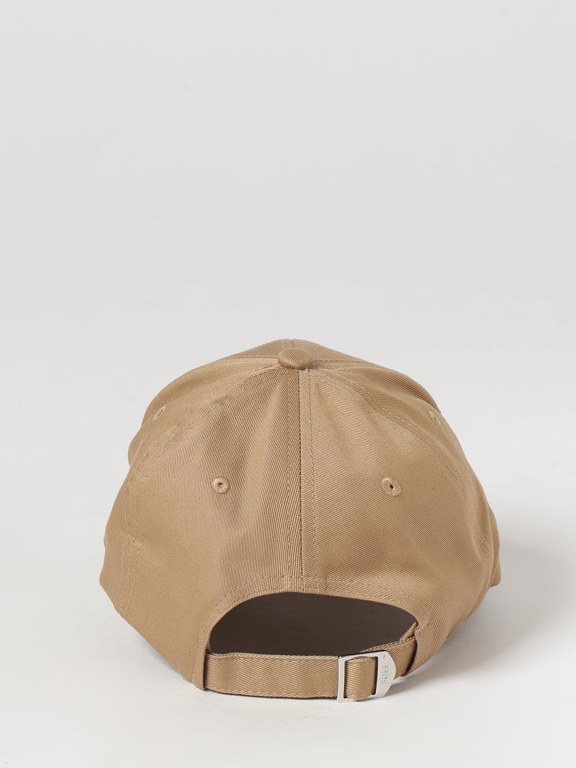 BOSS HAT: Boss Cotton Twill Baseball Cap with Embroidered Logo and Adjustable Strap, Beige - Img 3