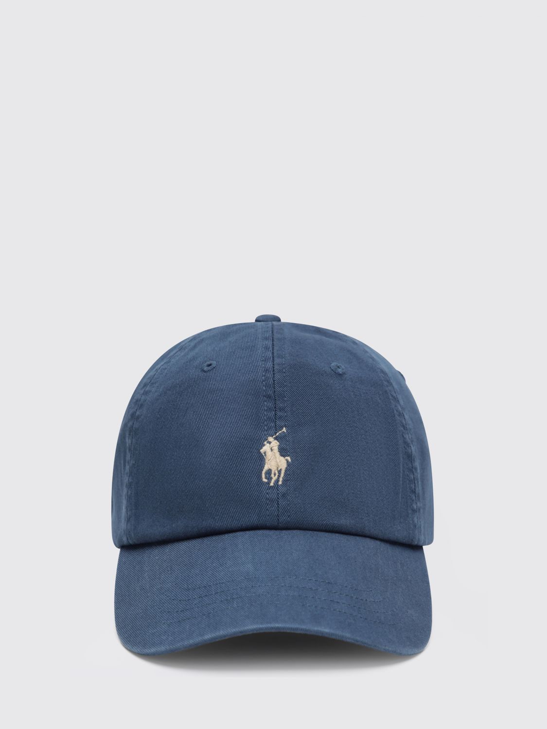 POLO RALPH LAUREN HAT: Cotton Baseball Cap Polo Ralph Lauren with Embroidered Logo, Navy - Img 2