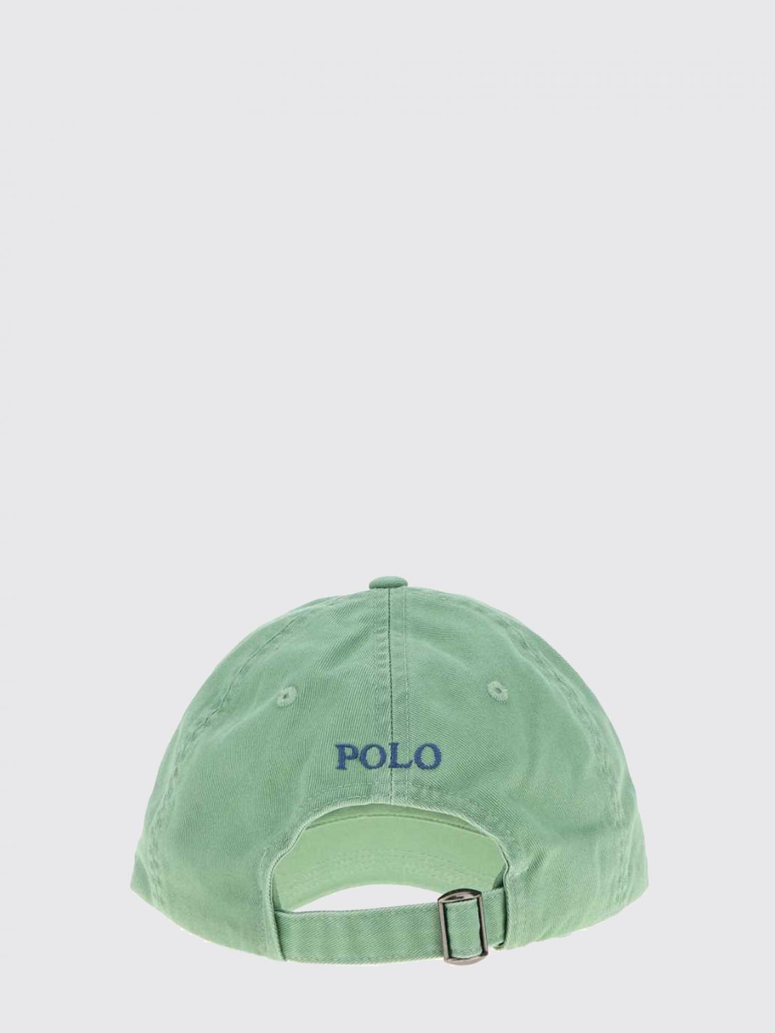 POLO RALPH LAUREN 帽子: POLO RALPH LAUREN 刺绣徽标棉质棒球帽, 薄荷绿 - Img 2