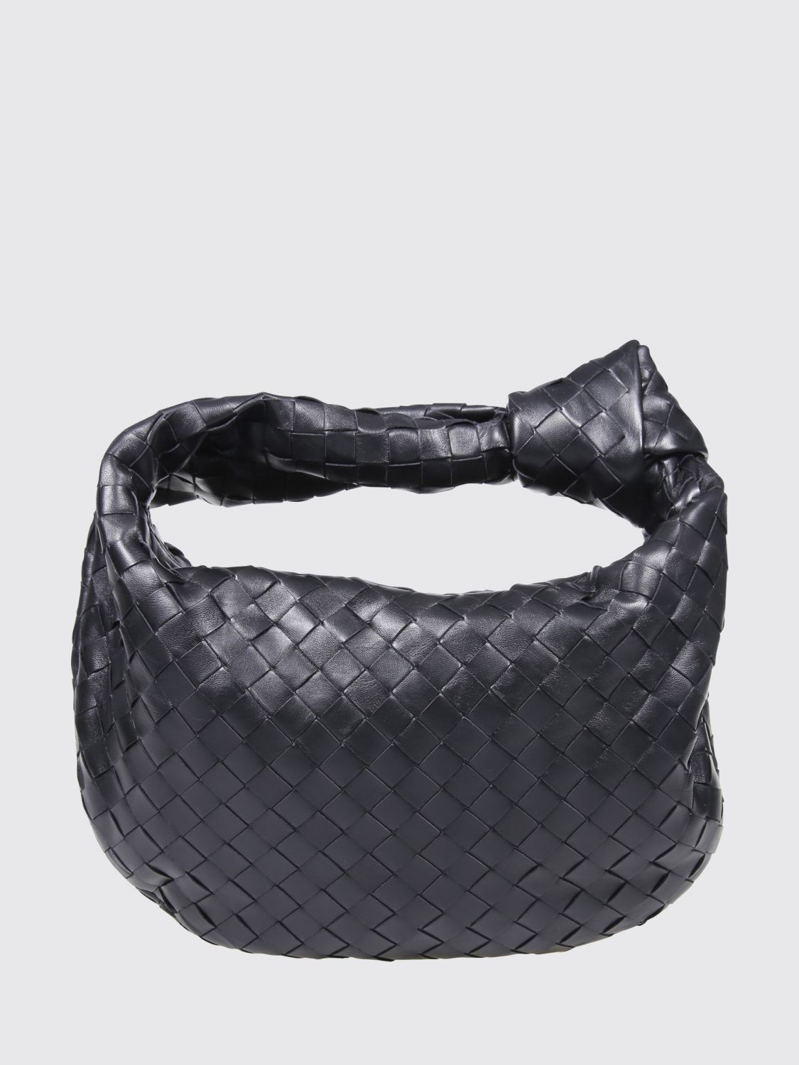 BOTTEGA VENETA HANDBAG: Medium Jodie Handbag Bottega Veneta in Intrecciato Leather with Knotted Handle, Black - Img 2