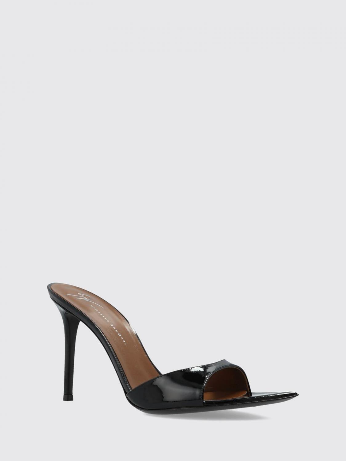 GIUSEPPE ZANOTTI 힐 샌들: GIUSEPPE ZANOTTI 인트리고 페이턴트 가죽 스틸레토 뮬, 블랙 - Img 2