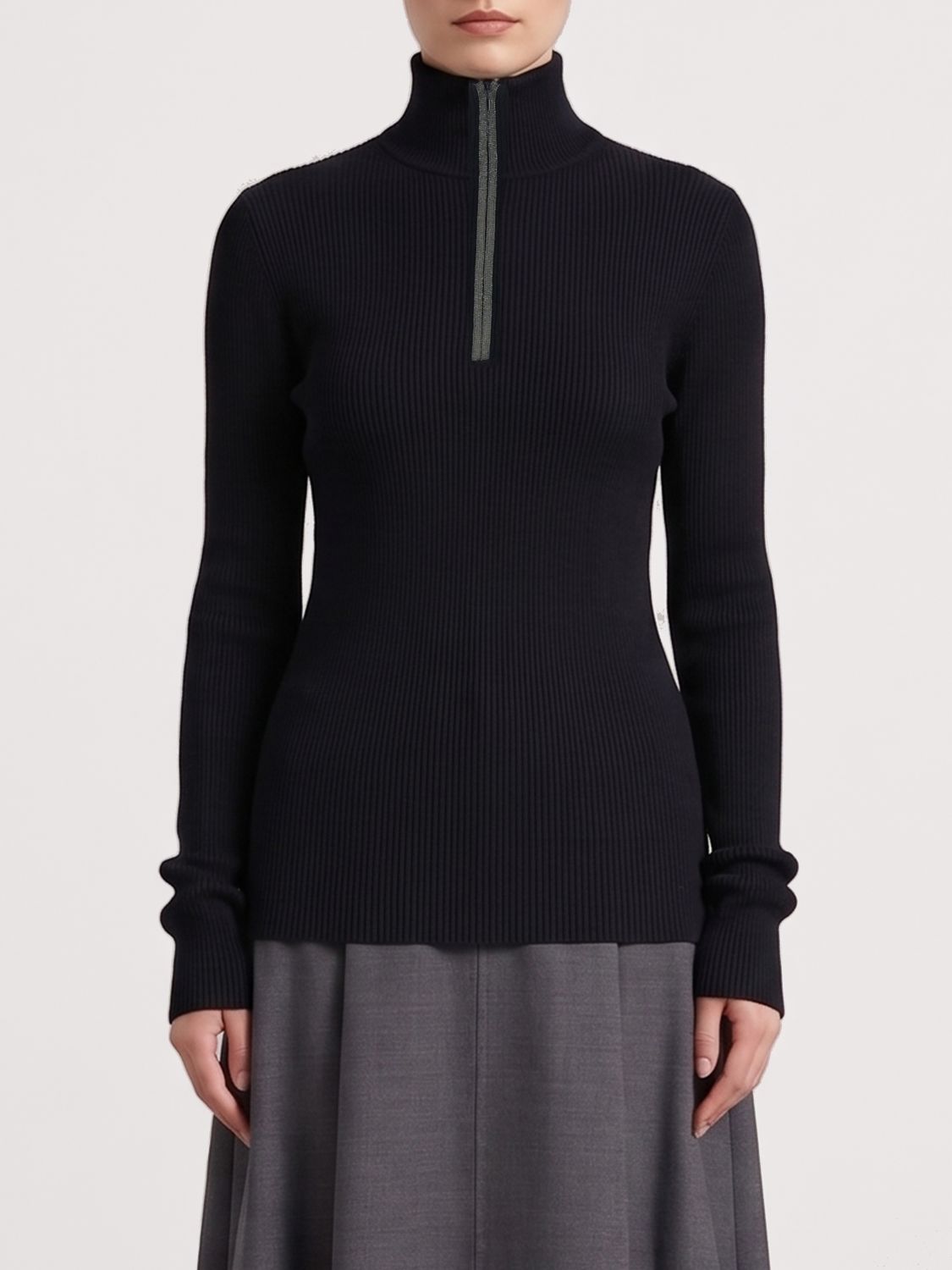 BRUNELLO CUCINELLI MAGLIA: Maglia donna Brunello Cucinelli, Nero - Img 1