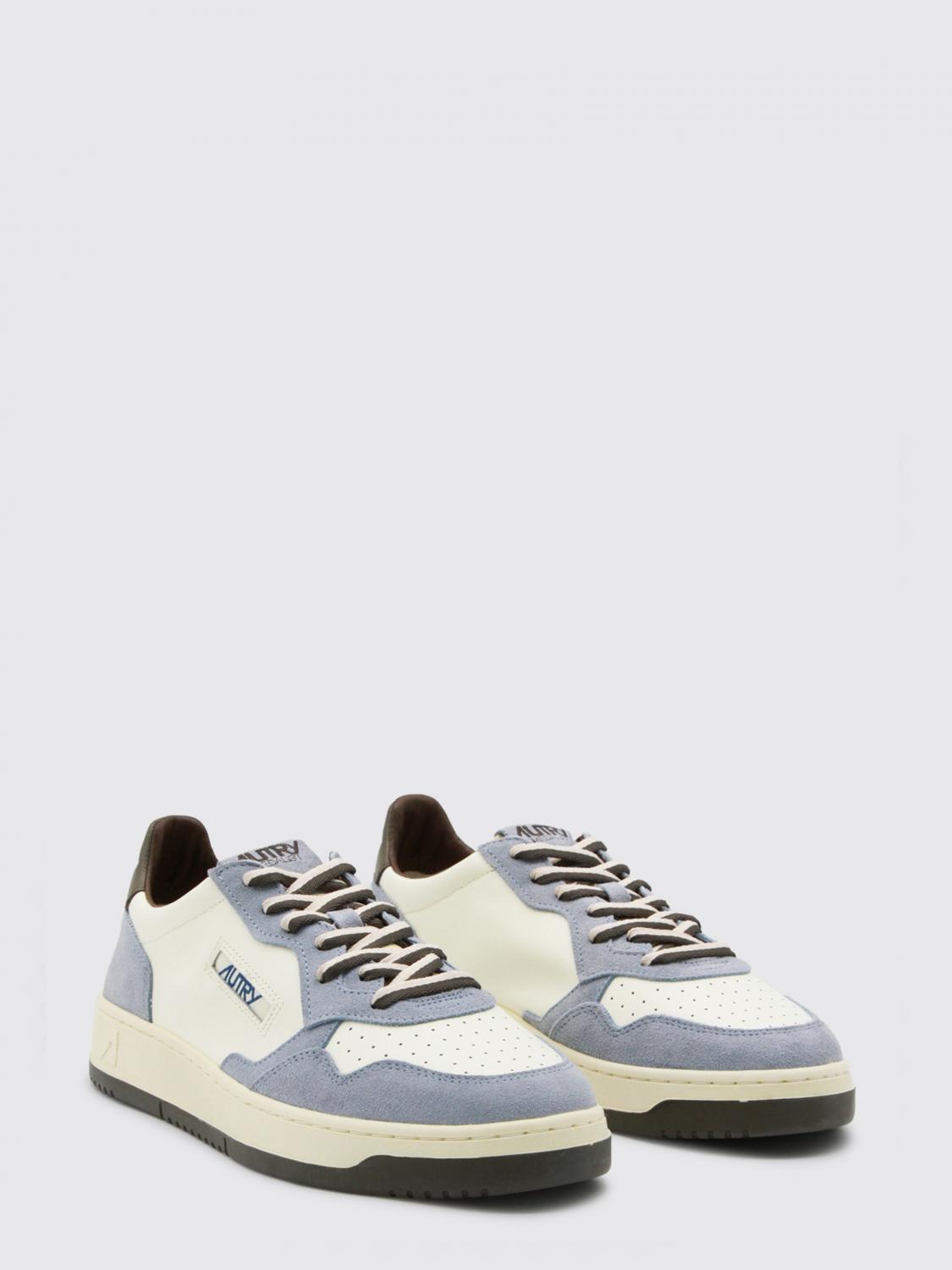 AUTRY SNEAKERS: Autry Medalist Low Two-Tone Calfskin and Suede Trainers, Bianco 4 - Img 2