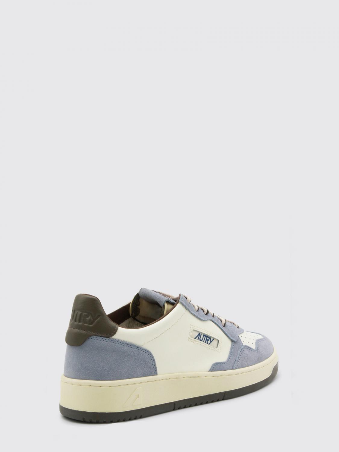 AUTRY SNEAKERS: Autry Medalist Low Two-Tone Calfskin and Suede Trainers, Bianco 4 - Img 3