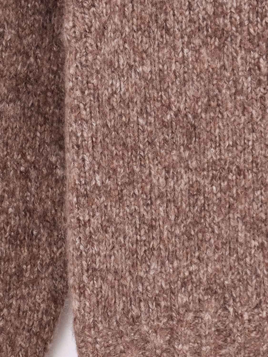 BRUNELLO CUCINELLI SWEATER: Slim Fit Brunello Cucinelli Roll Neck Jumper in Fine Cashmere and Silk, Brown - Img 4