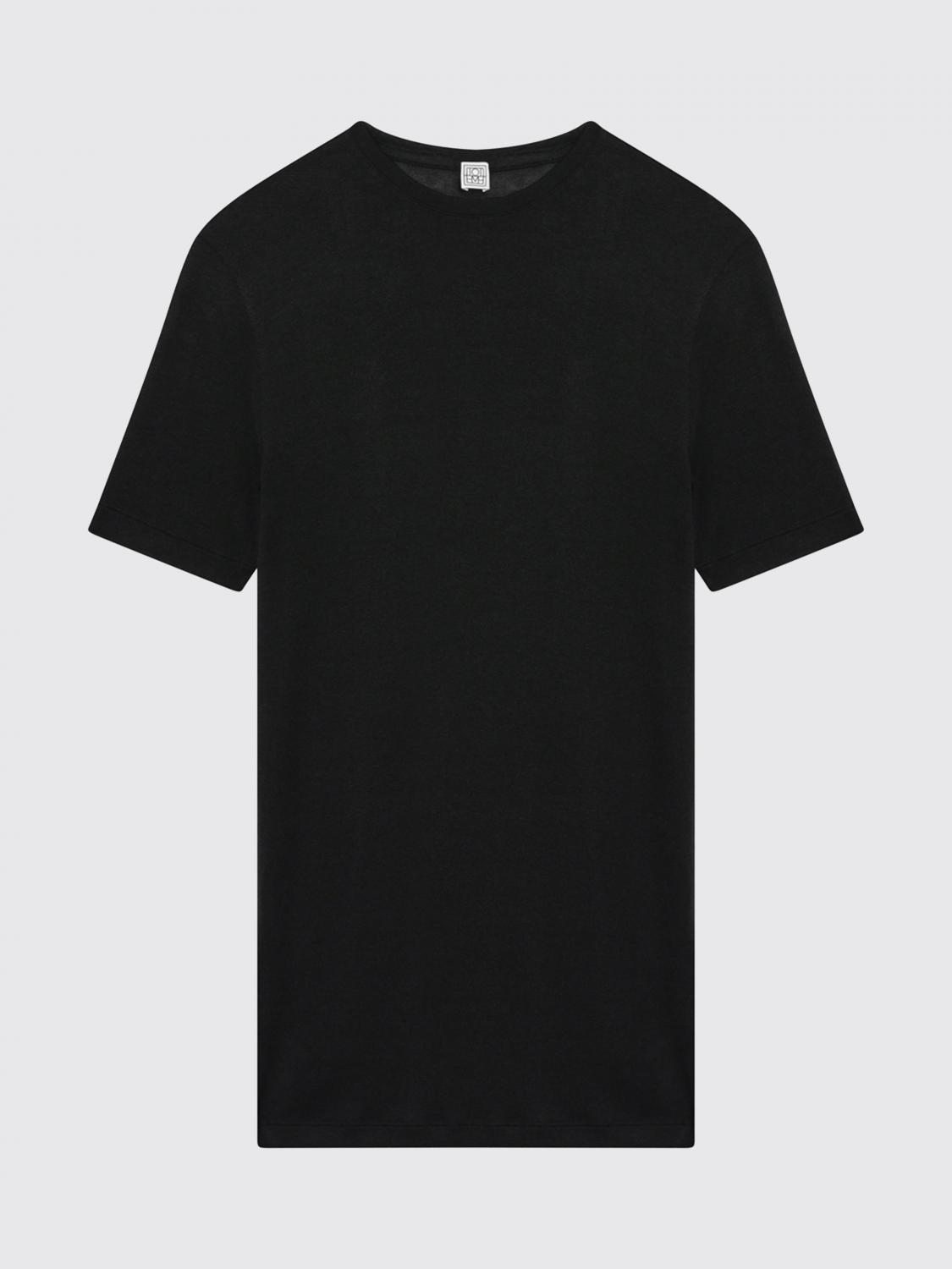 TOTEME T-SHIRTS: T-shirt Toteme in viscosa stretch a maniche corte con scollo rotondo, Nero - Img 2