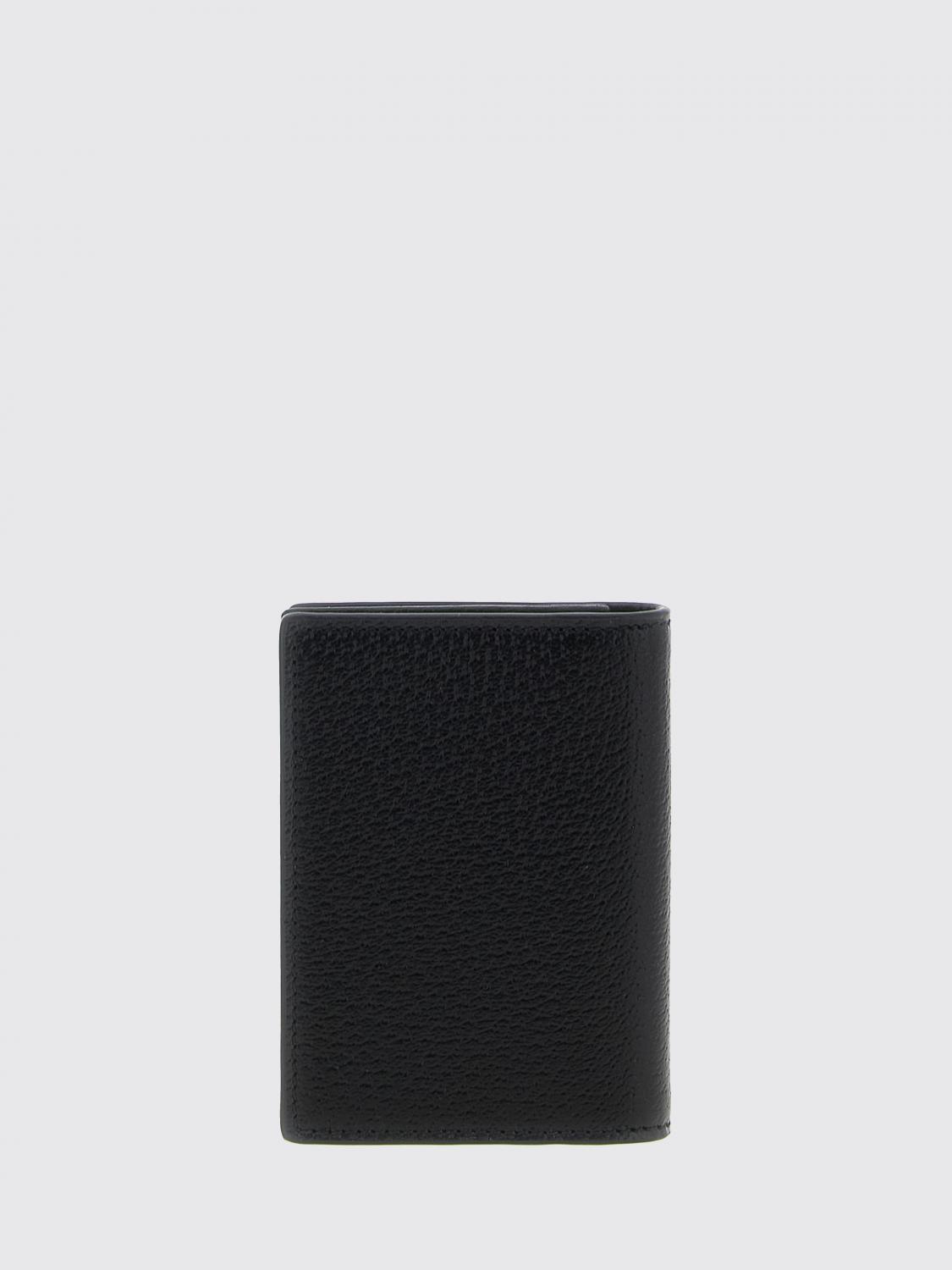 GUCCI WALLET: Gucci GG Marmont Grained Calfskin Bifold Card Holder with Logo, Black - Img 3