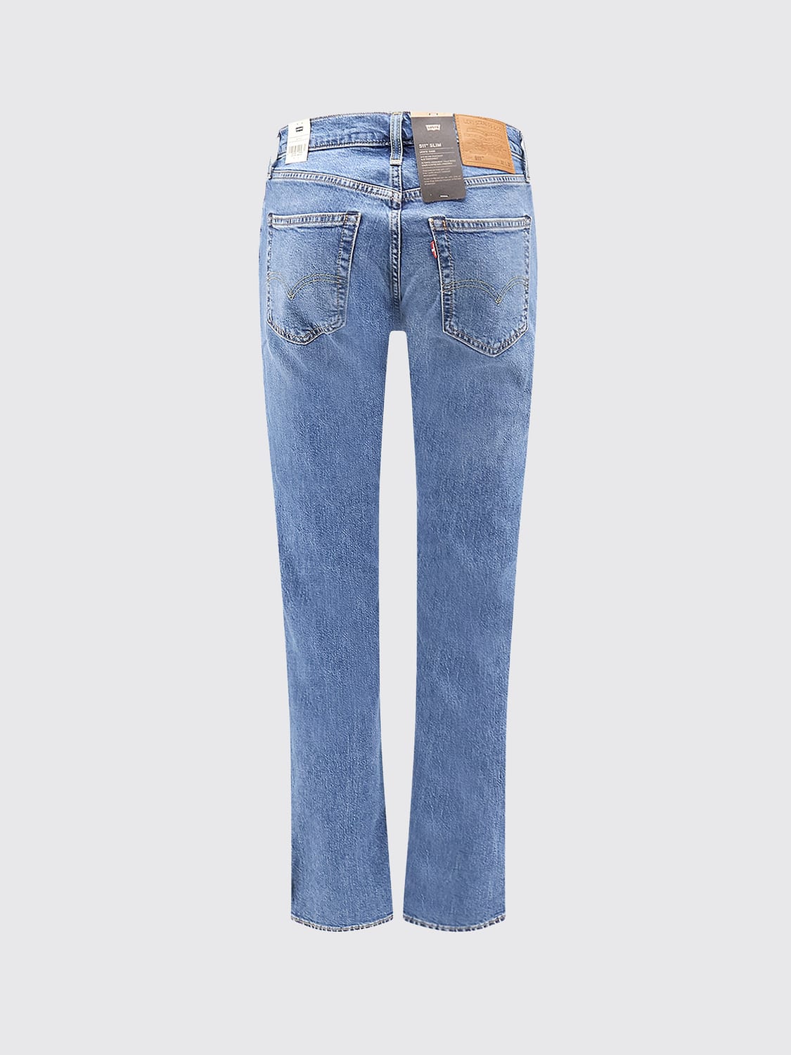 LEVI'S JEANS: 511™ Slim Fit Mid-Rise Cotton Denim Jeans Levi's, Indigo - Img 3