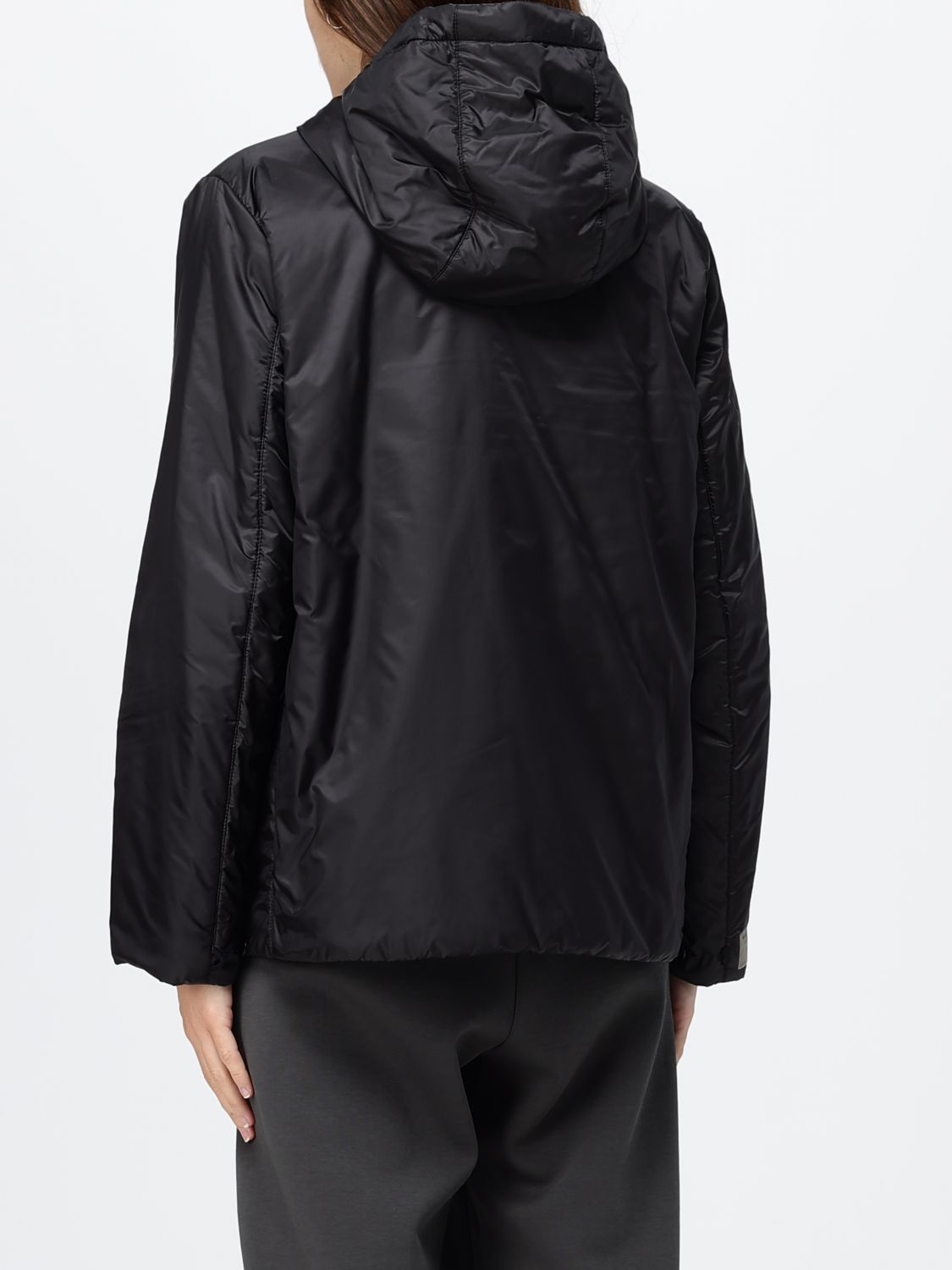 MAX MARA THE CUBE JACKET: Hooded Short Windbreaker Max Mara The Cube in Technical Fabric, Black - Img 3