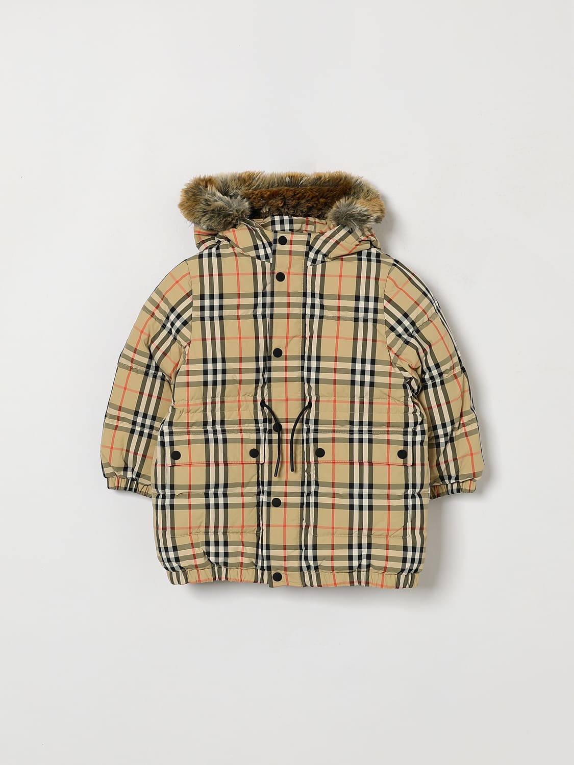 BURBERRY JACKET: Jacket kids Burberry, Sand - Img 1