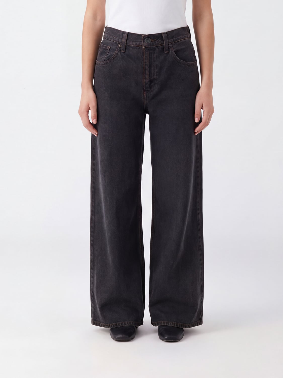 LEVI'S JEANS: Levi's Mid-Rise Flared Jeans in Cotton Denim with Five-Pocket Design, Brown - Img 1