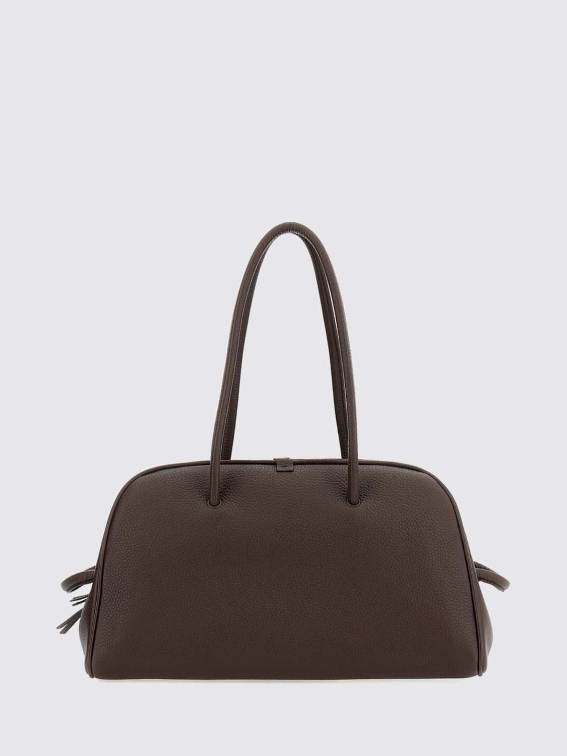 JACQUEMUS BORSA A TRACOLLA: Borsa a spalla Le Turismo Jacquemus in pelle a grana con logo impresso, Marrone - Img 2