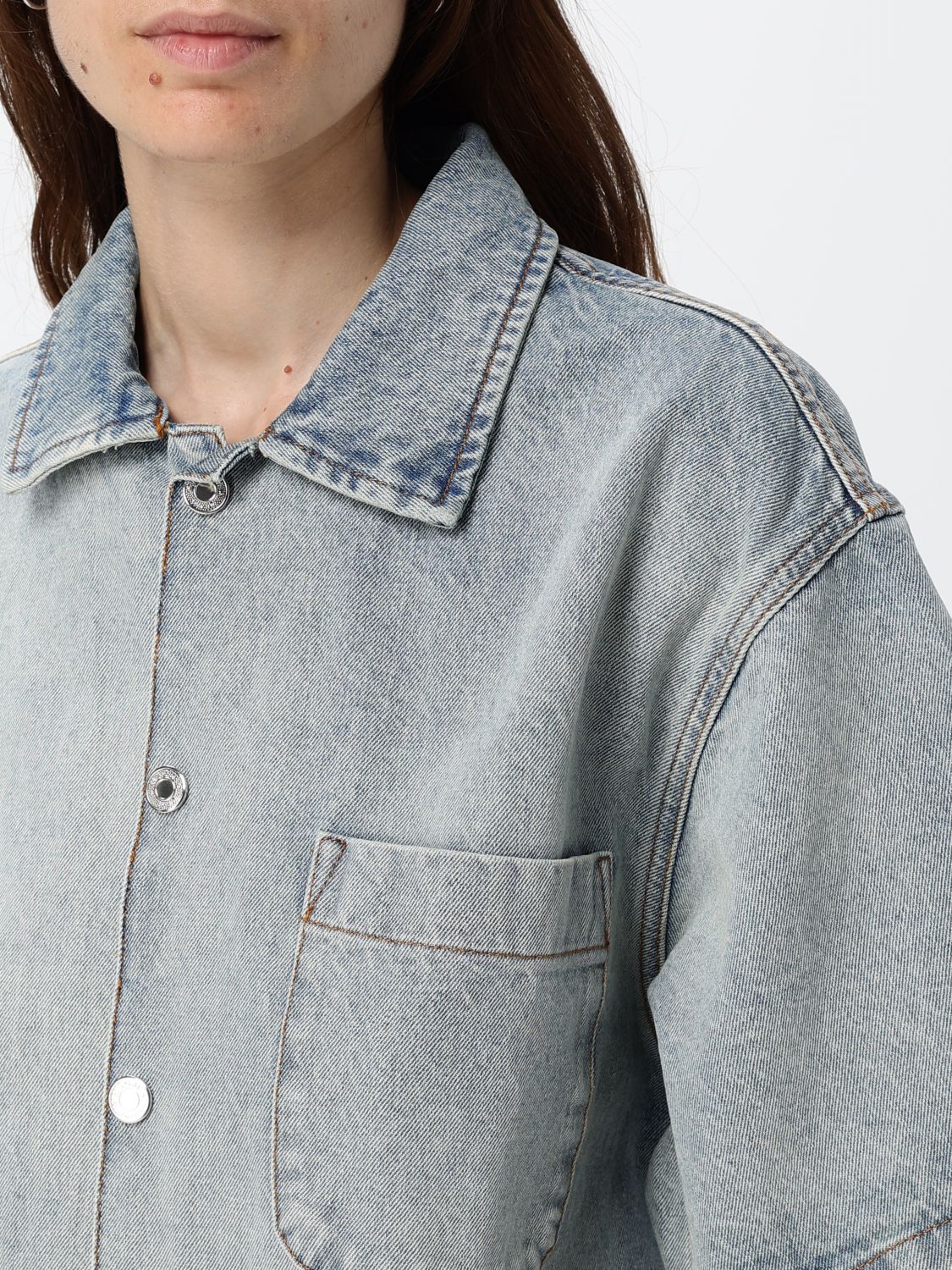 MSGM SHIRT: Shirt men MSGM, Gnawed Blue - Img 1