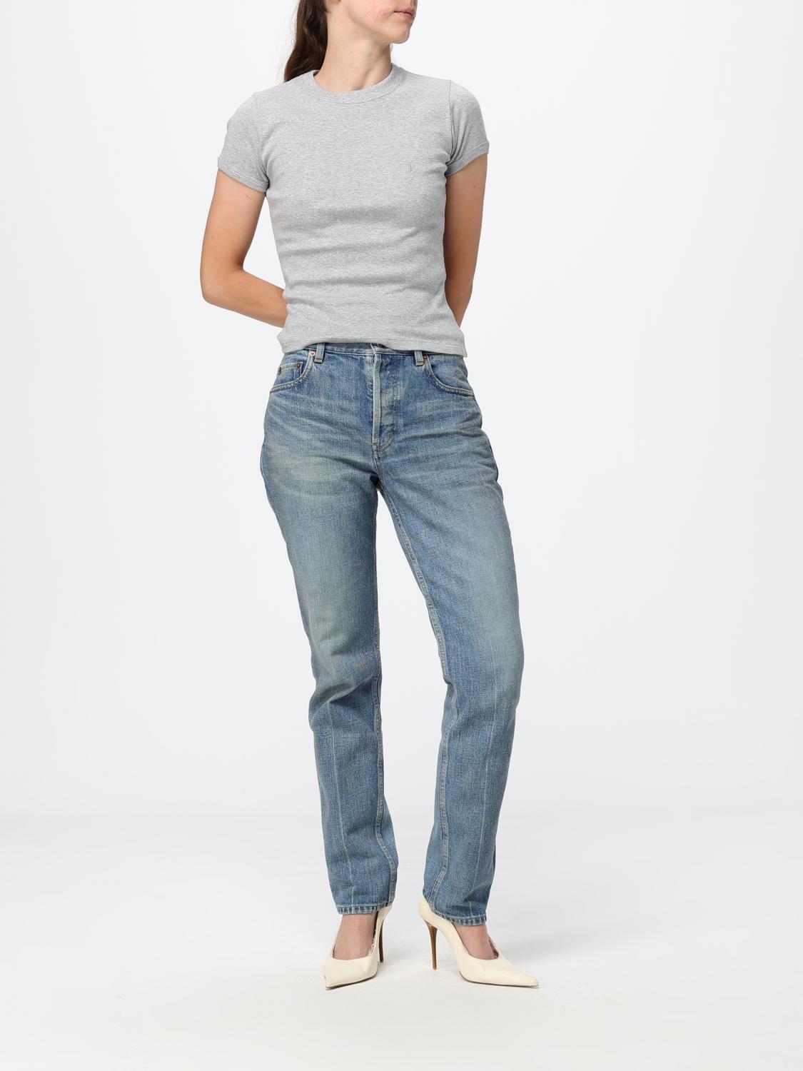 SAINT LAURENT TOP: Top mujer Saint Laurent, Gris - Img 2