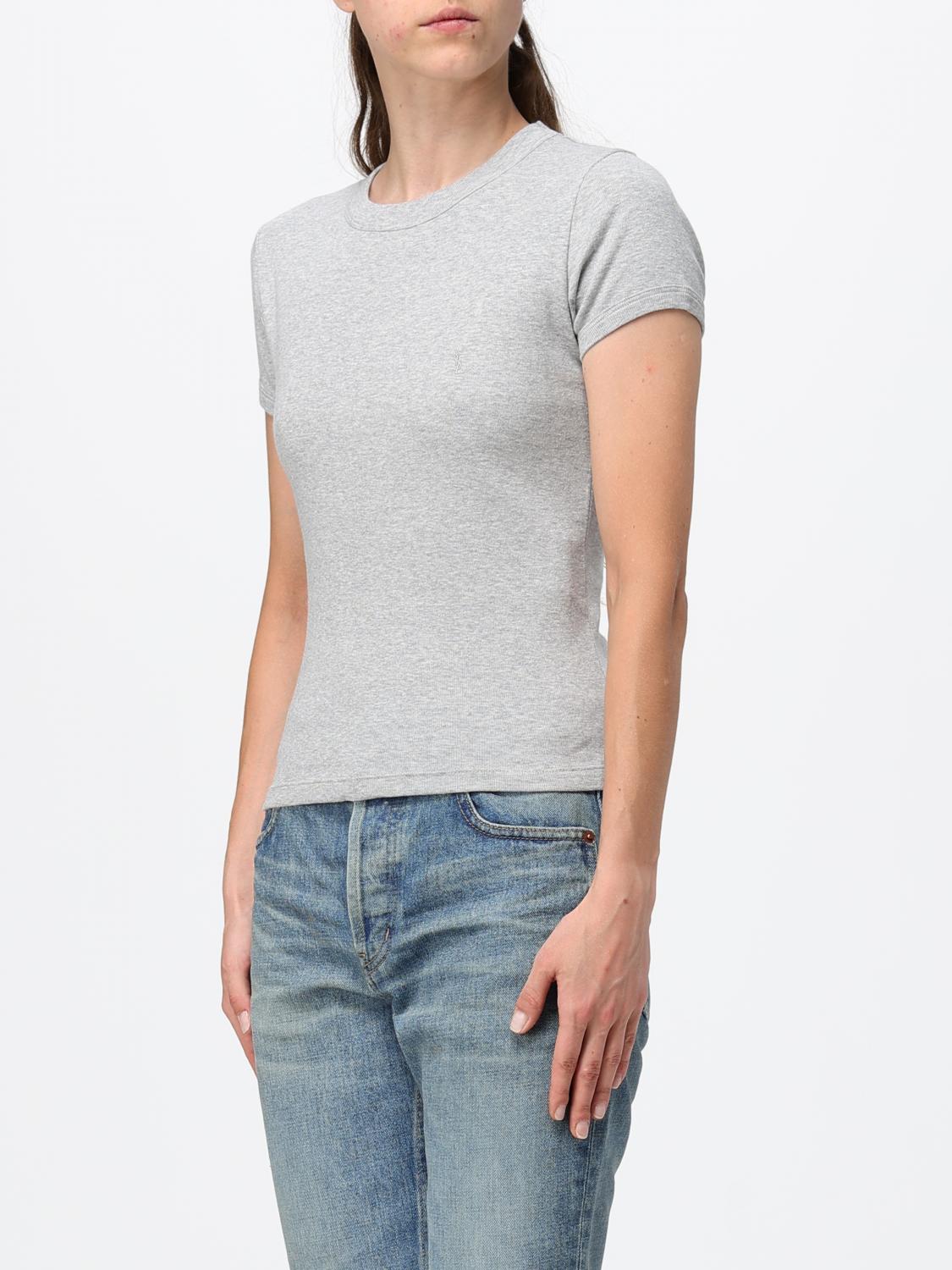 SAINT LAURENT TOP: Top mujer Saint Laurent, Gris - Img 4