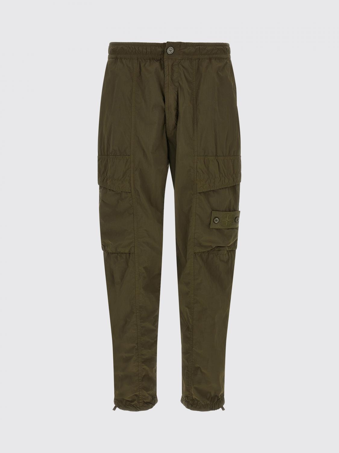 STONE ISLAND 팬츠: STONE ISLAND 고스트 캡슐 카고 팬츠, 리사이클 나일론 소재, 배지 장식, 그린 - Img 2