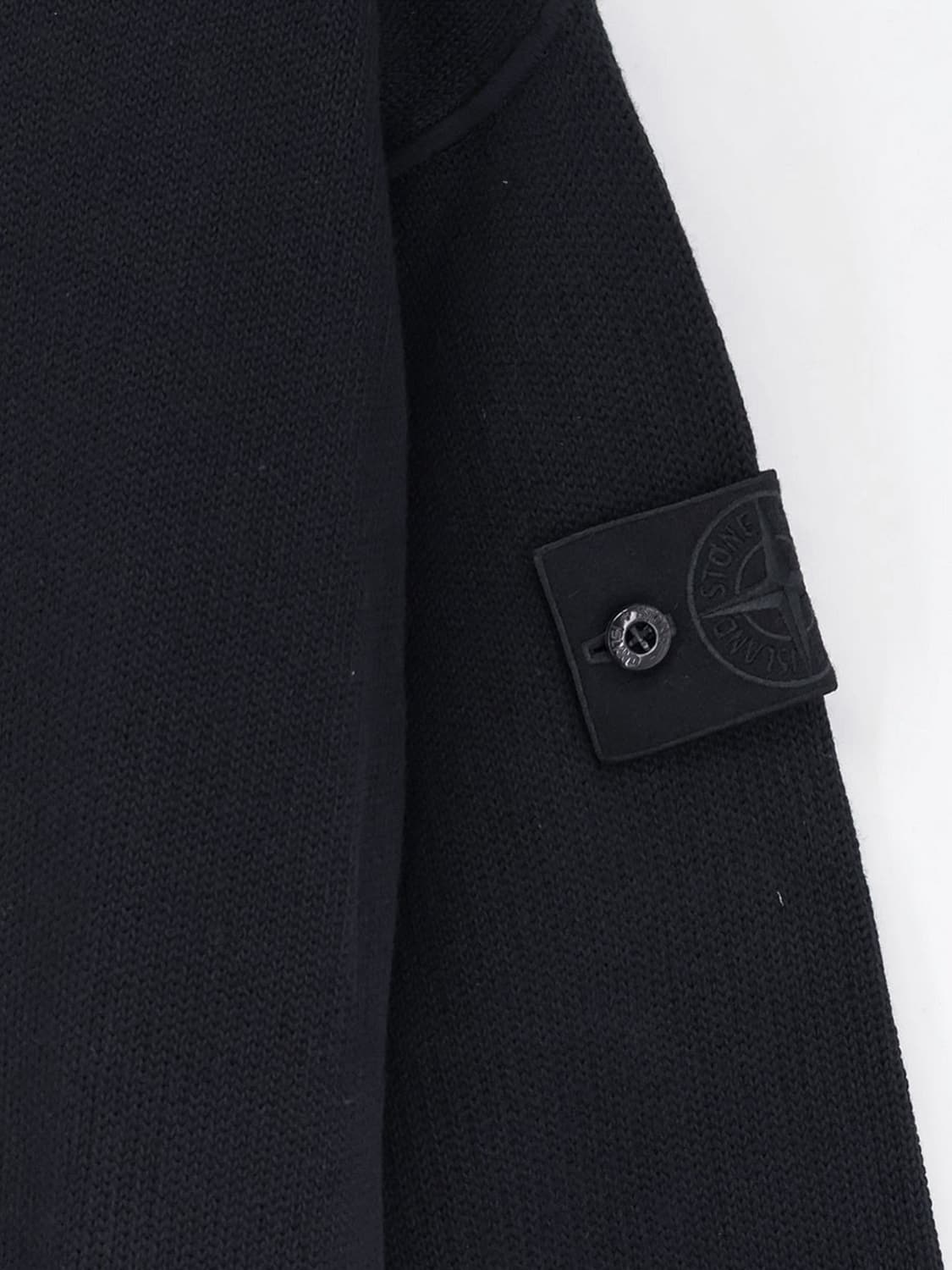 STONE ISLAND SWEATER: Stone Island Ghost Capsule Cotton and Cashmere Crewneck Jumper, Black - Img 4