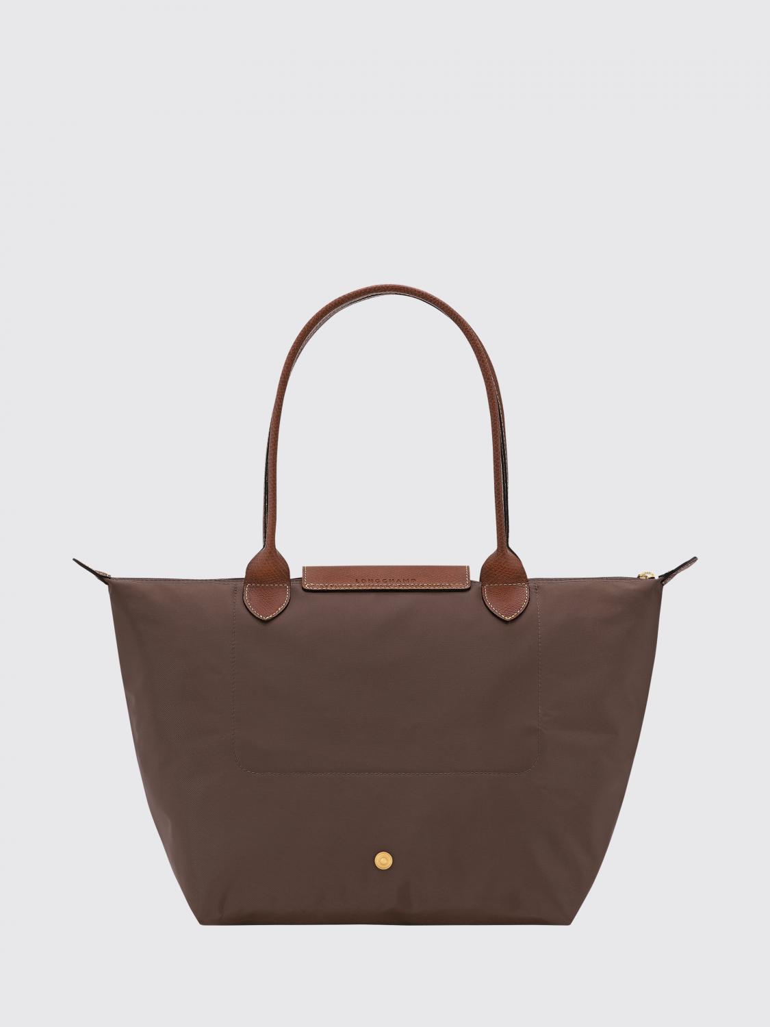 LONGCHAMP SCHULTERTASCHE: Longchamp Le Pliage Original Schultertasche aus recyceltem Nylon mit Ledergriffen, Braun - Img 2