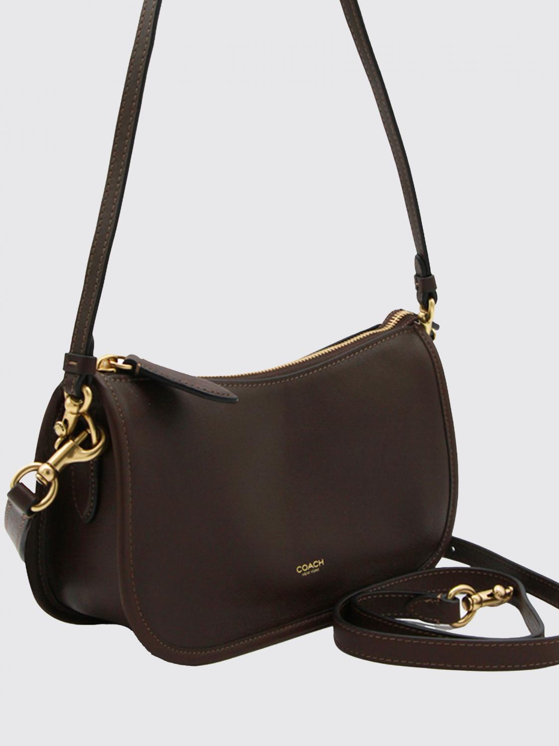 COACH BORSA A SPALLA: Borsa a spalla donna Coach, Marrone - Img 3